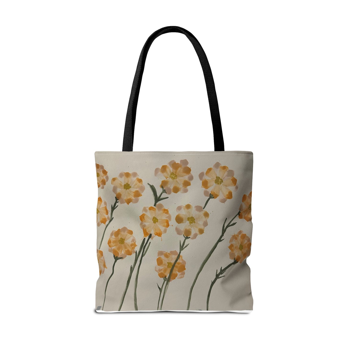 Yellow Orange Flowers Tote Bag (AOP)