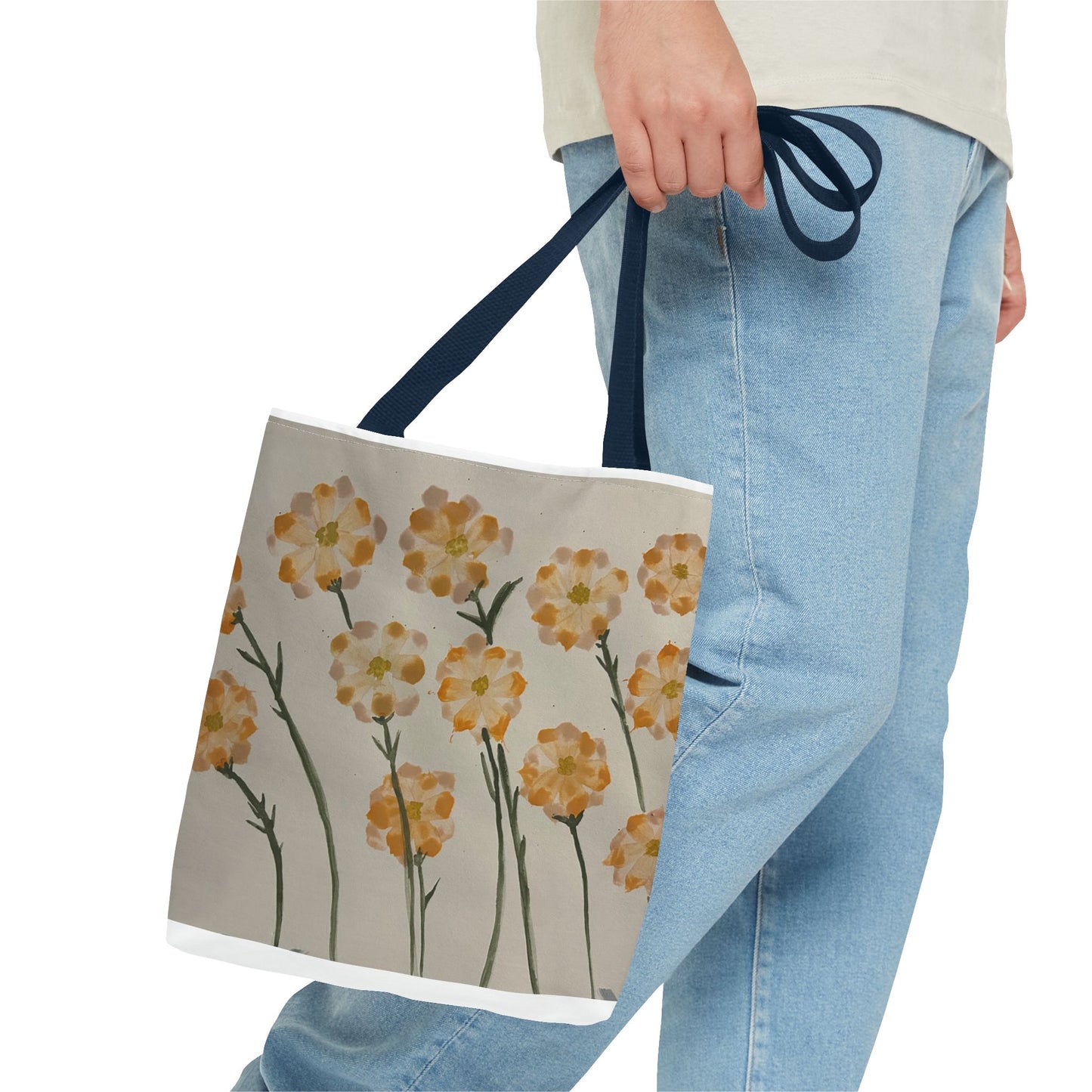 Yellow Orange Flowers Tote Bag (AOP)