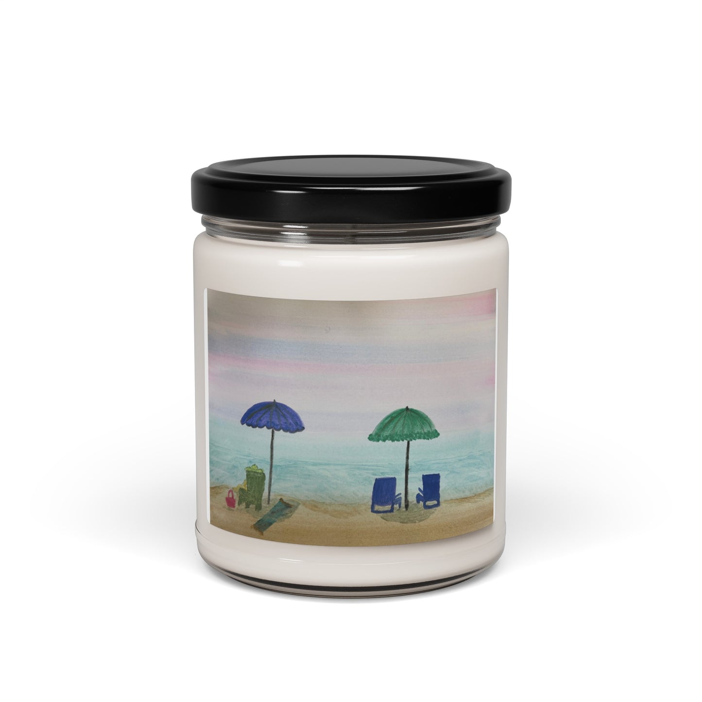 Beach Umbrellas Scented Soy Candle, 9oz