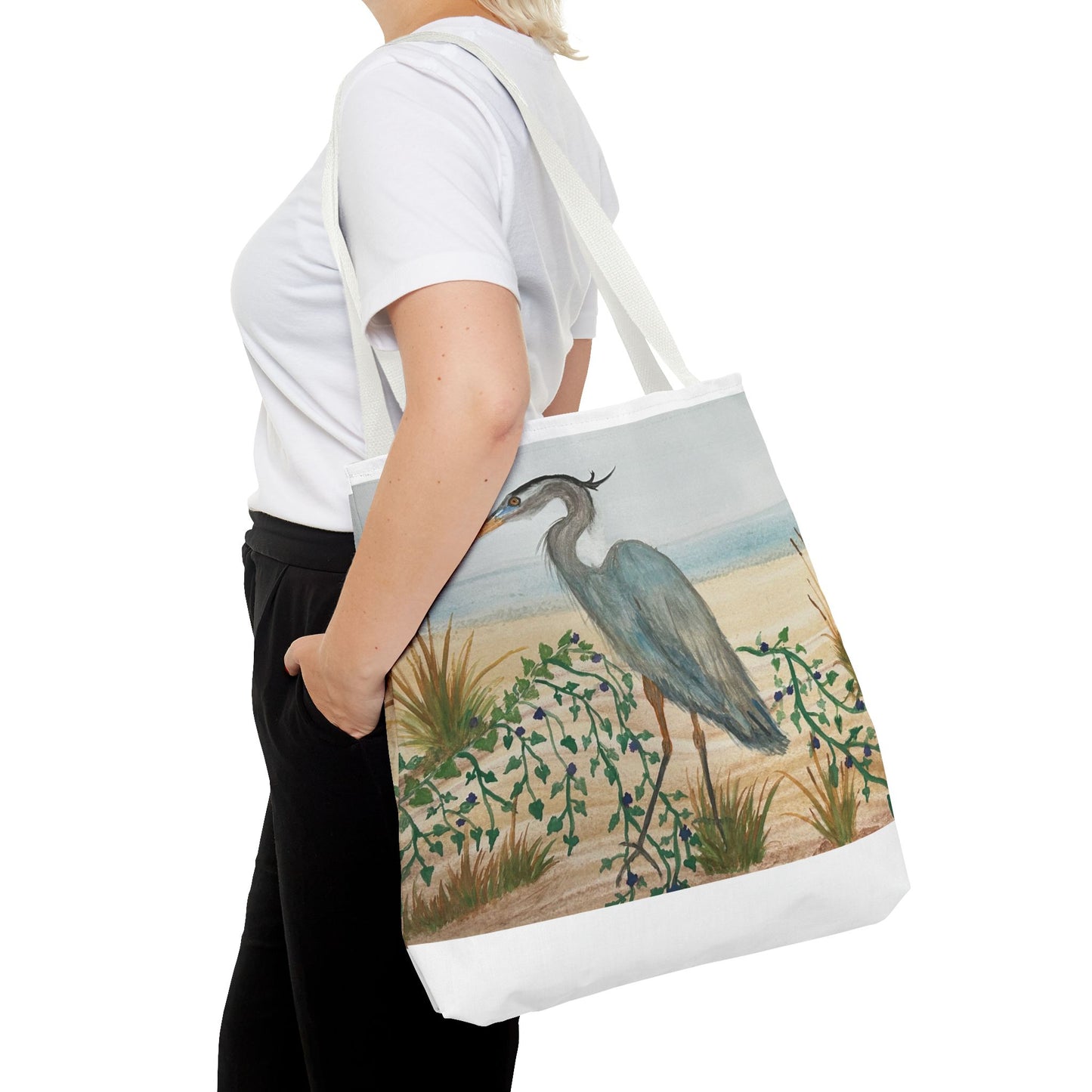 Blue Heron Juvenile Tote Bag (AOP)