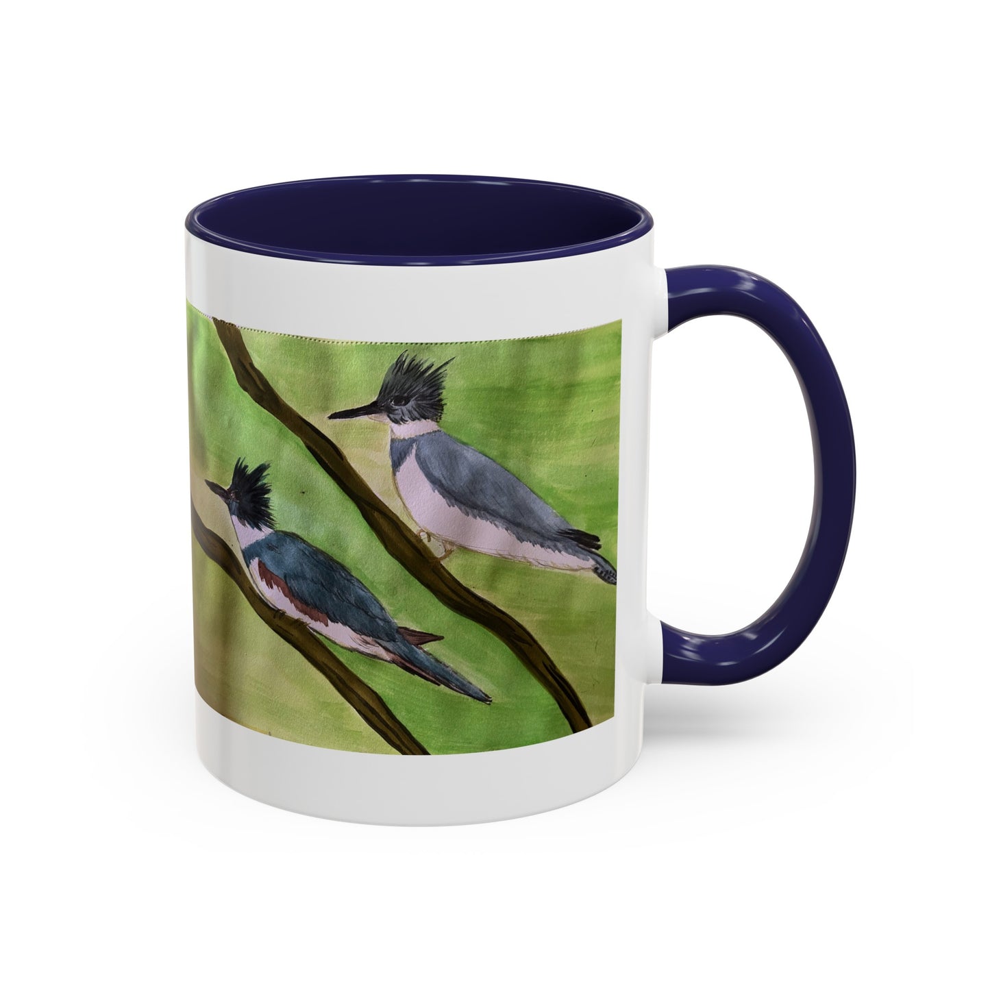 Belted King Fisher Accent Coffee Mug (11, 15oz)