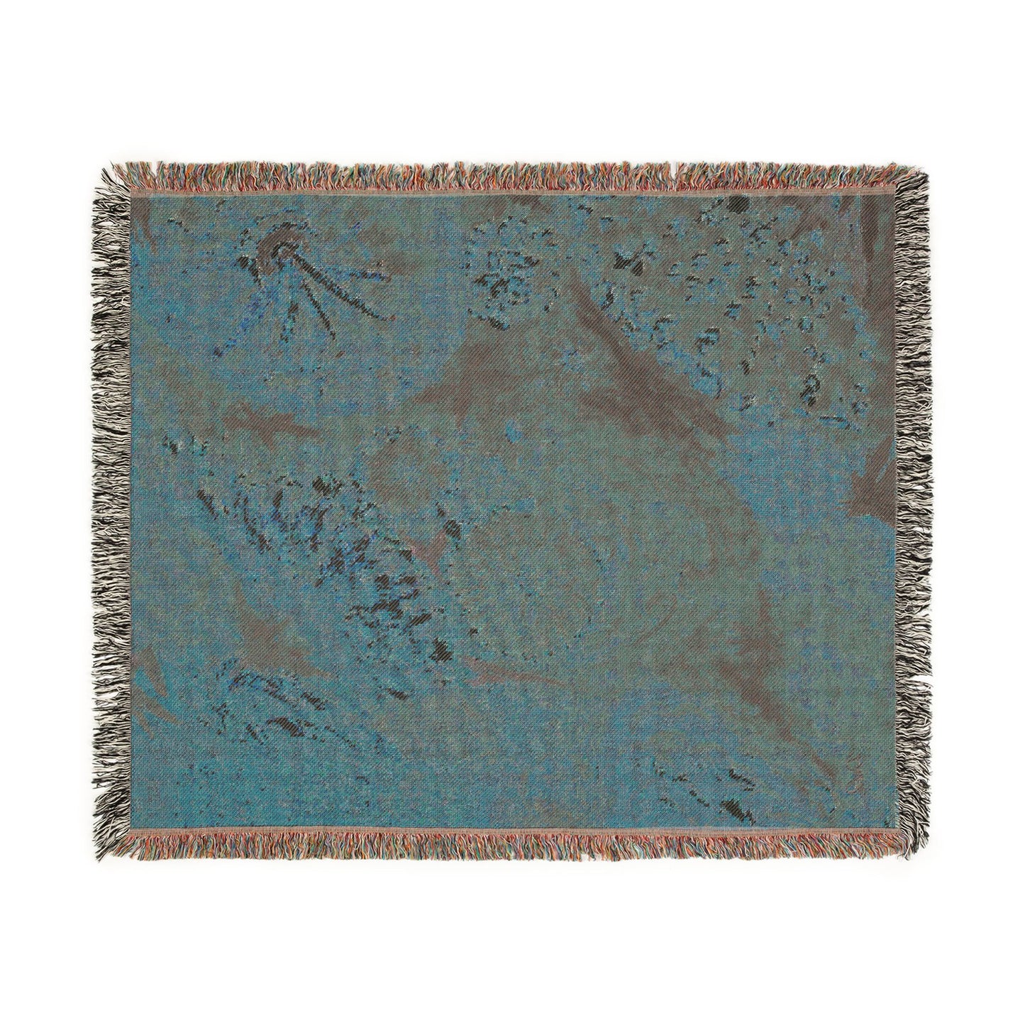 Floral Burst Woven Blanket — Cozy Abstract Swirl Throw by Dr. Q