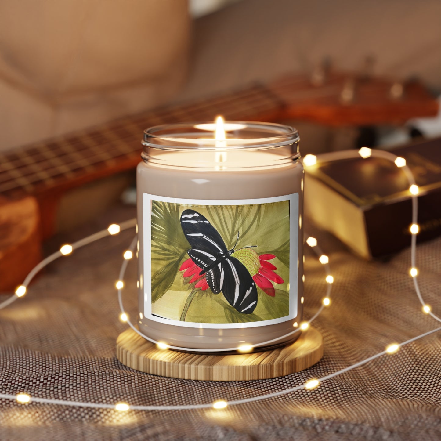 Butterfly Scented Soy Candle, 9oz