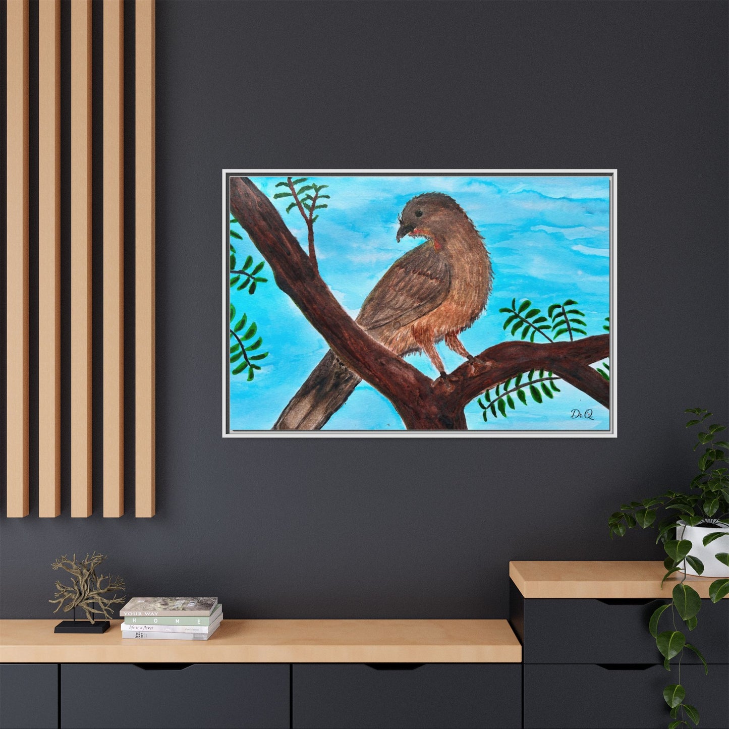 Chachalaca in the Scrubland Thicket - Watercolor Print