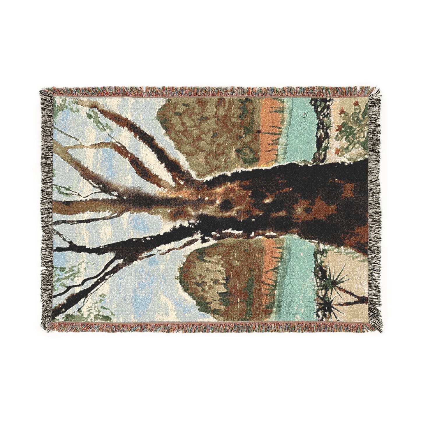 Scenic Tree Landscape Throw Blanket by Dr. Q