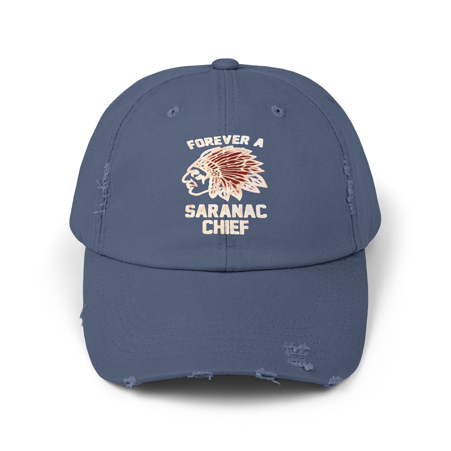 Forever a Saranac Chief Unisex Distressed Cap