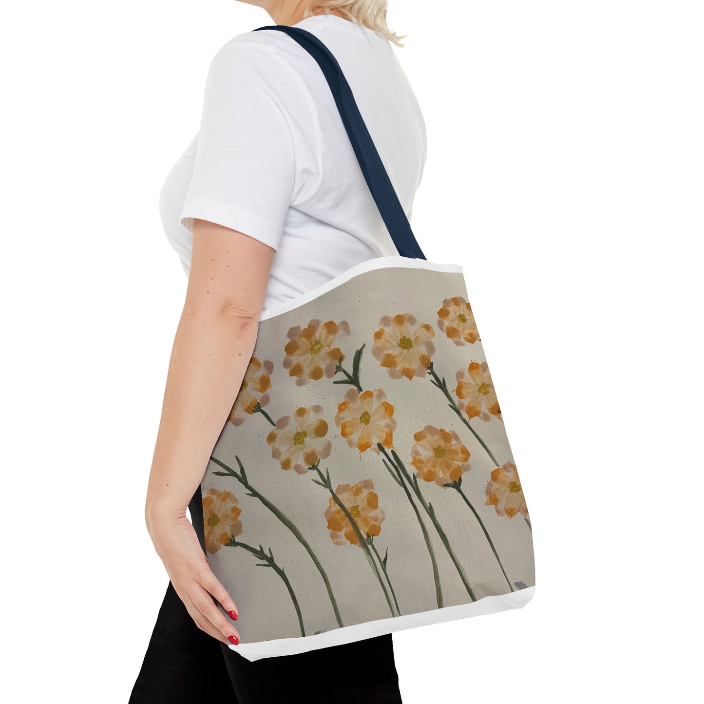 Yellow Orange Flowers Tote Bag (AOP)