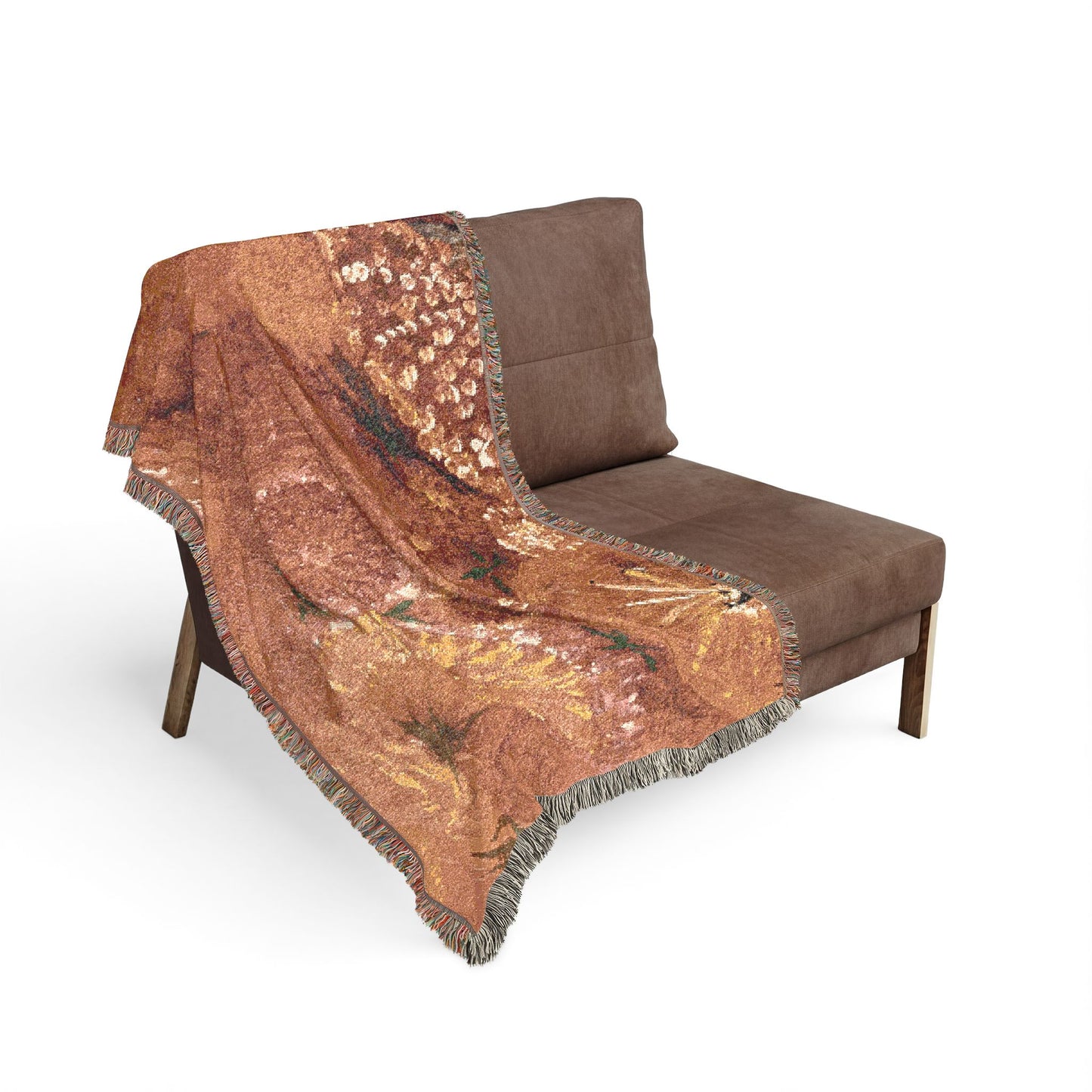 Floral Burst Woven Blanket — Cozy Abstract Swirl Throw by Dr. Q