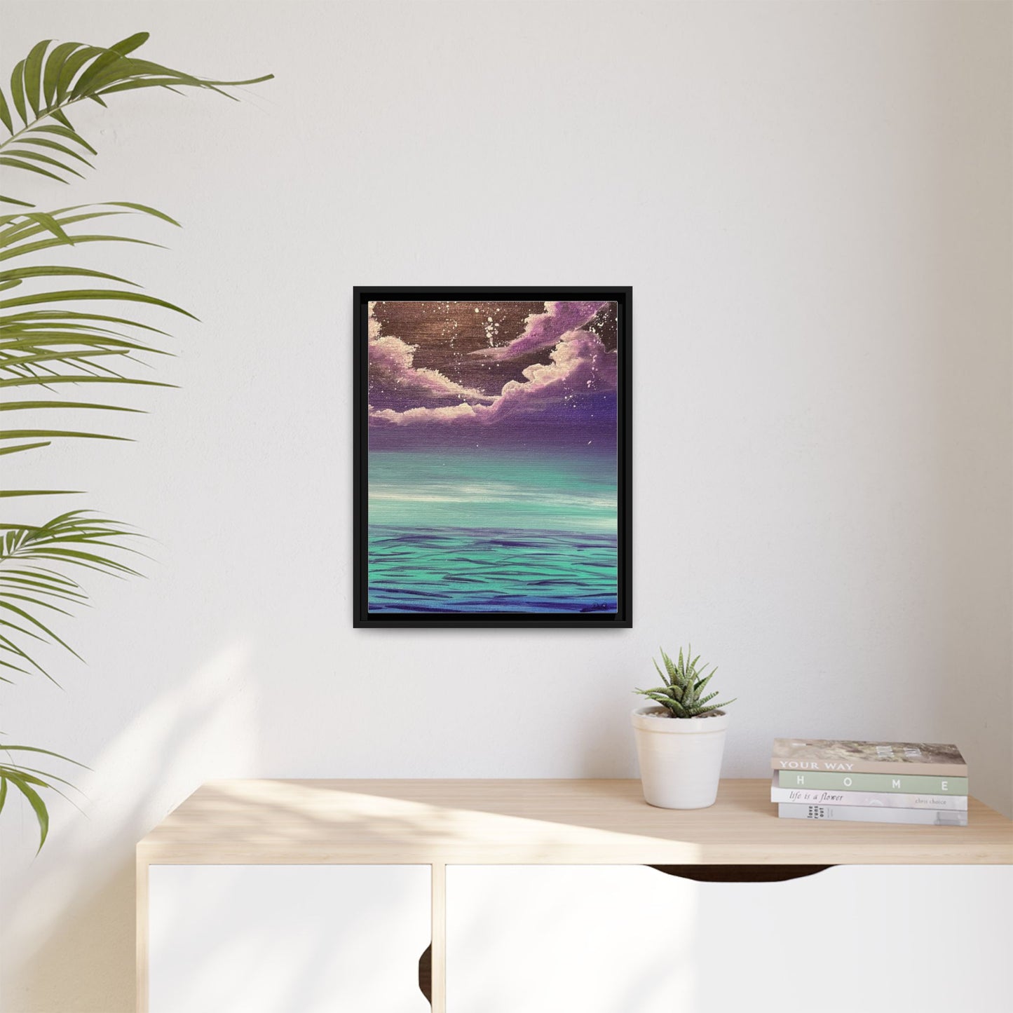 Night Sky Matte Canvas, Framed (Multi-color)