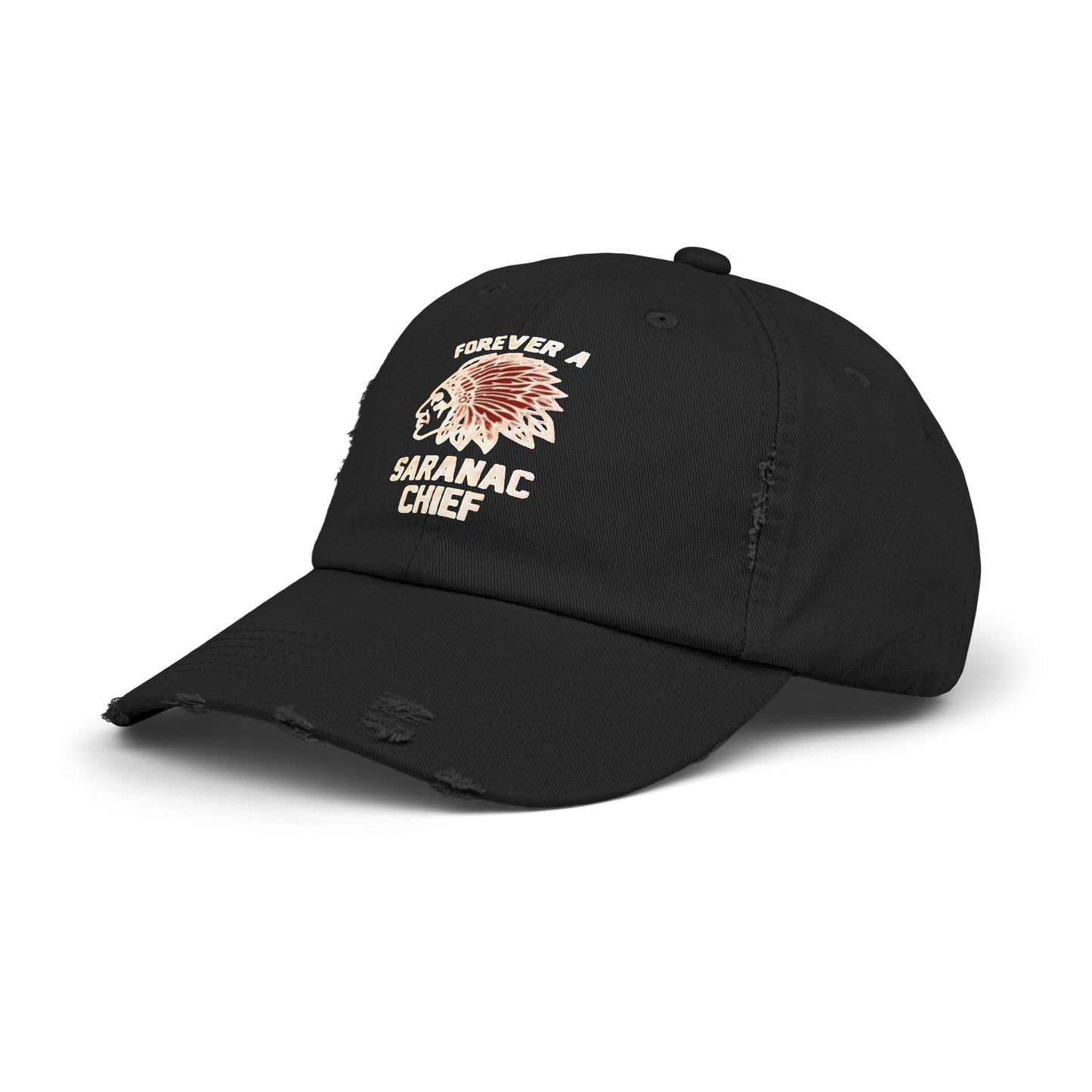 Forever a Saranac Chief Unisex Distressed Cap