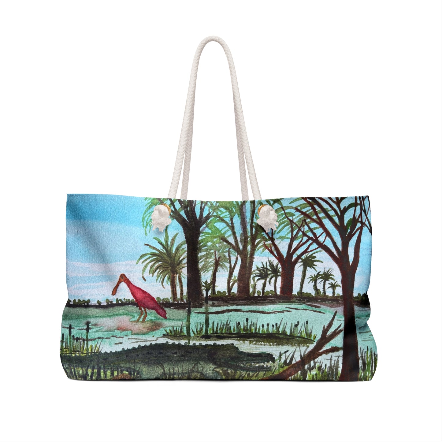 Weekender Bag — Roseate Spoonbill & Texas Gator Print