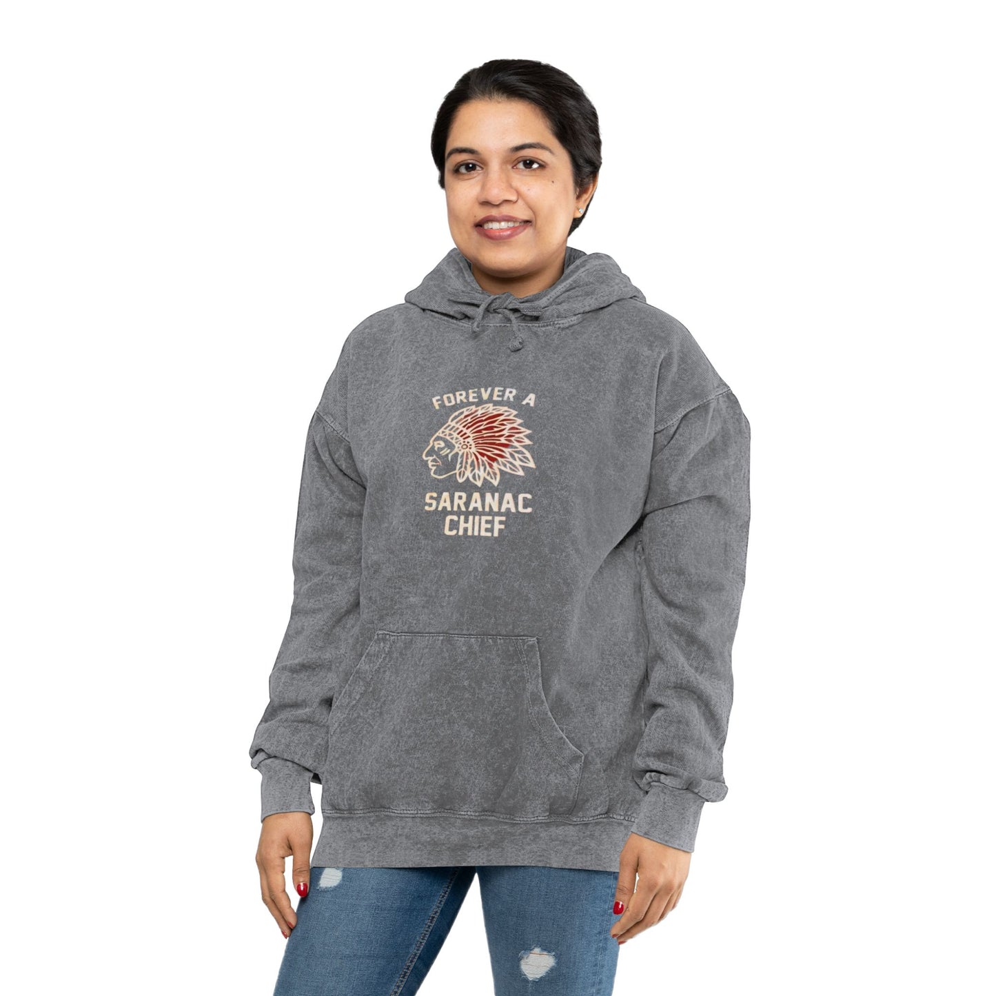 Forever a Saranac Chief Unisex Mineral Wash Hoodie