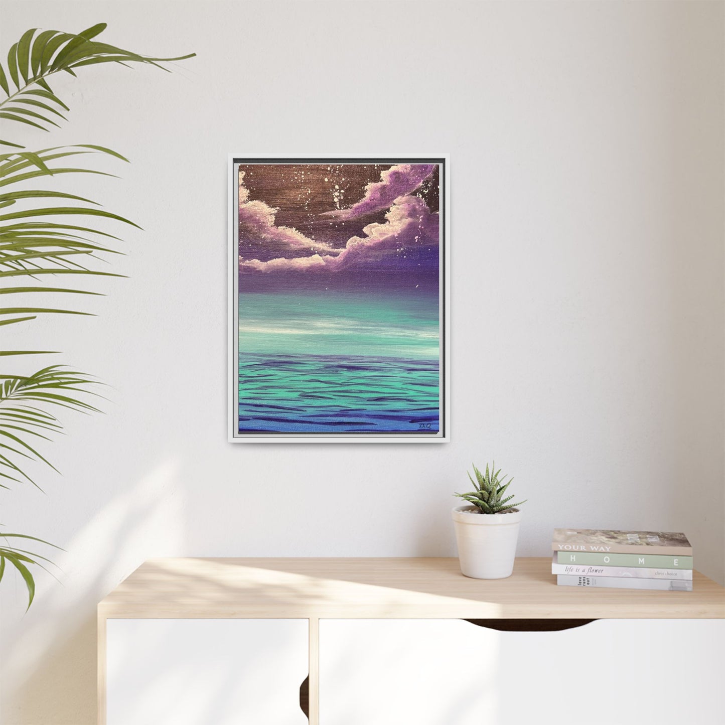 Night Sky Matte Canvas, Framed (Multi-color)