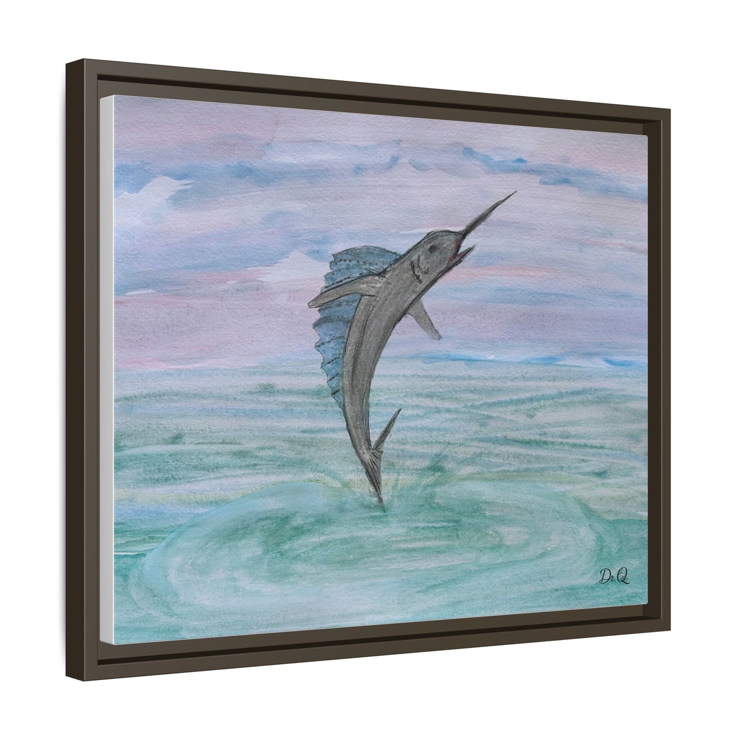 Leaping Marlin Seascape Wall Art
