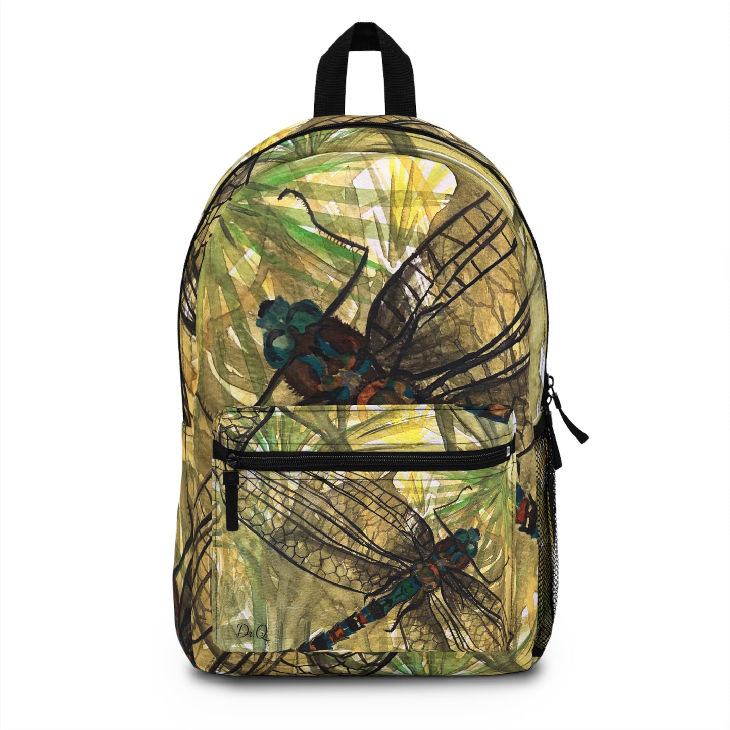 Dragonfly Art Backpack — Nature-Inspired Watercolor Bag