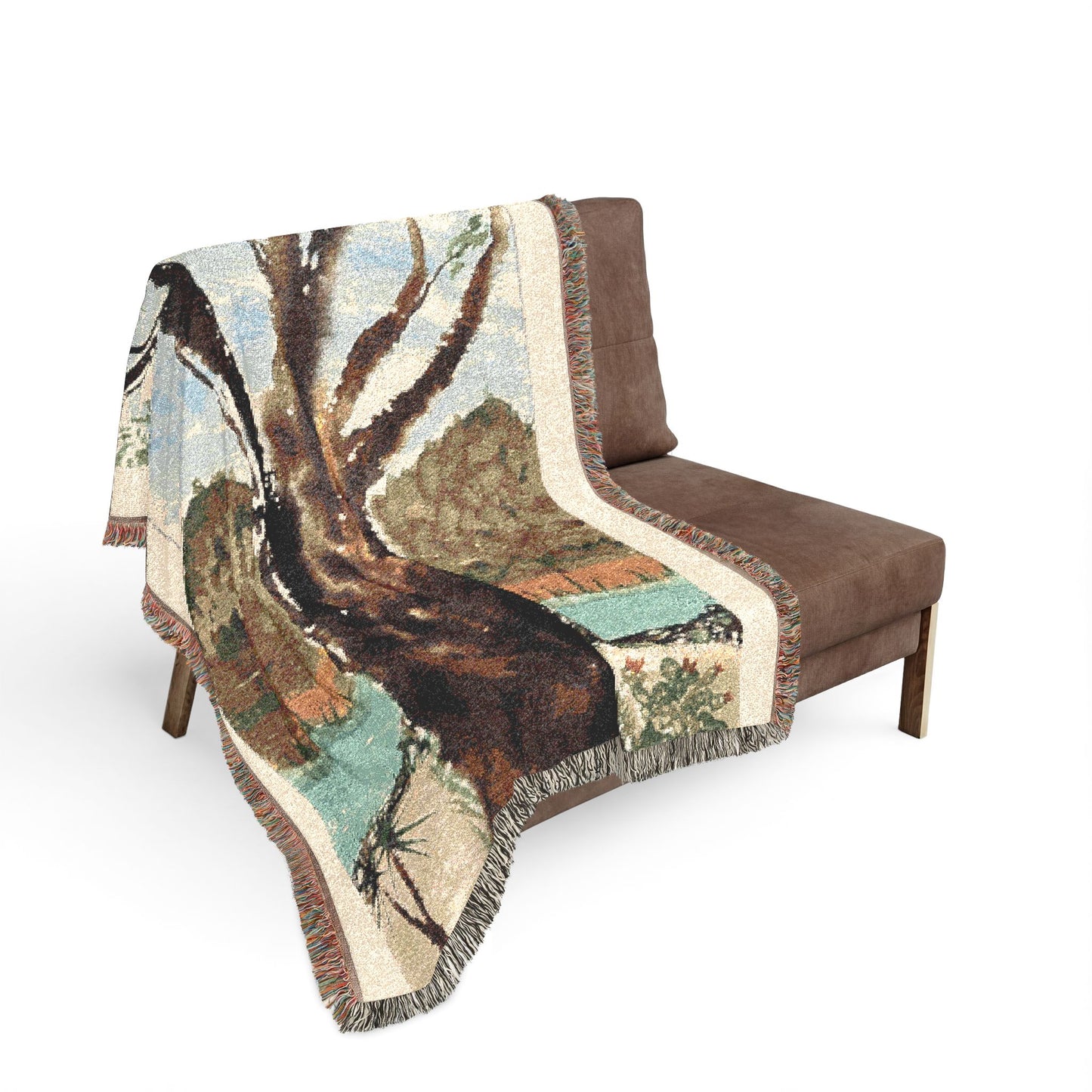 Scenic Tree Landscape Throw Blanket by Dr. Q