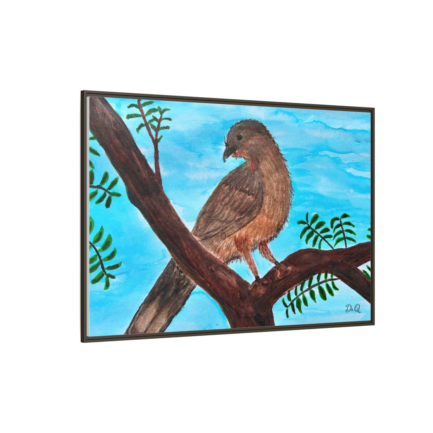 Chachalaca in the Scrubland Thicket - Watercolor Print