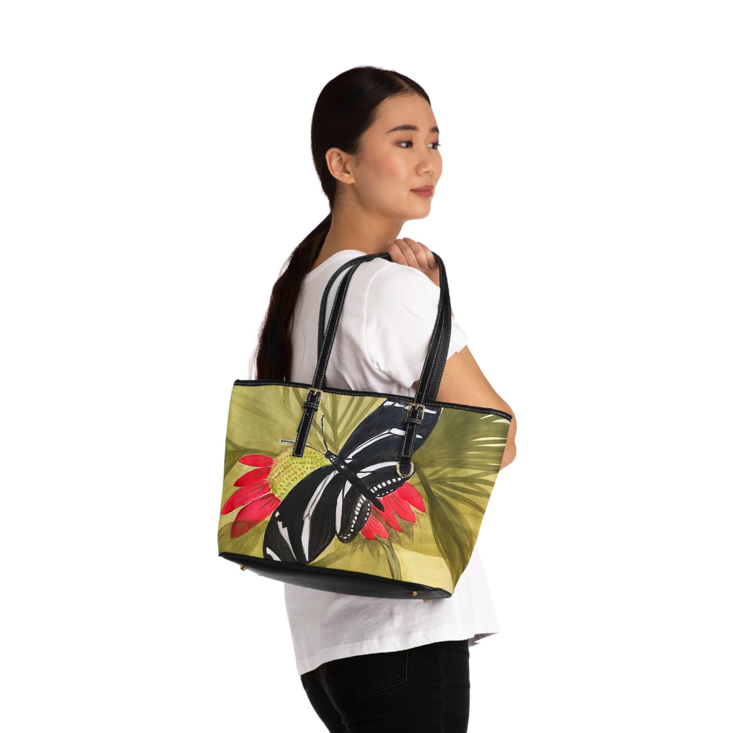 Butterfly PU Leather Shoulder Bag