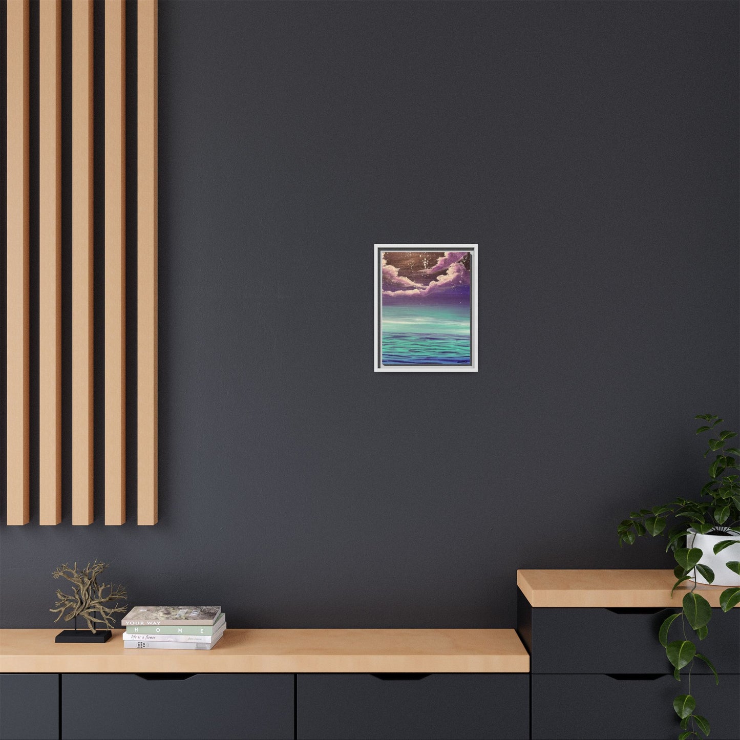 Night Sky Matte Canvas, Framed (Multi-color)