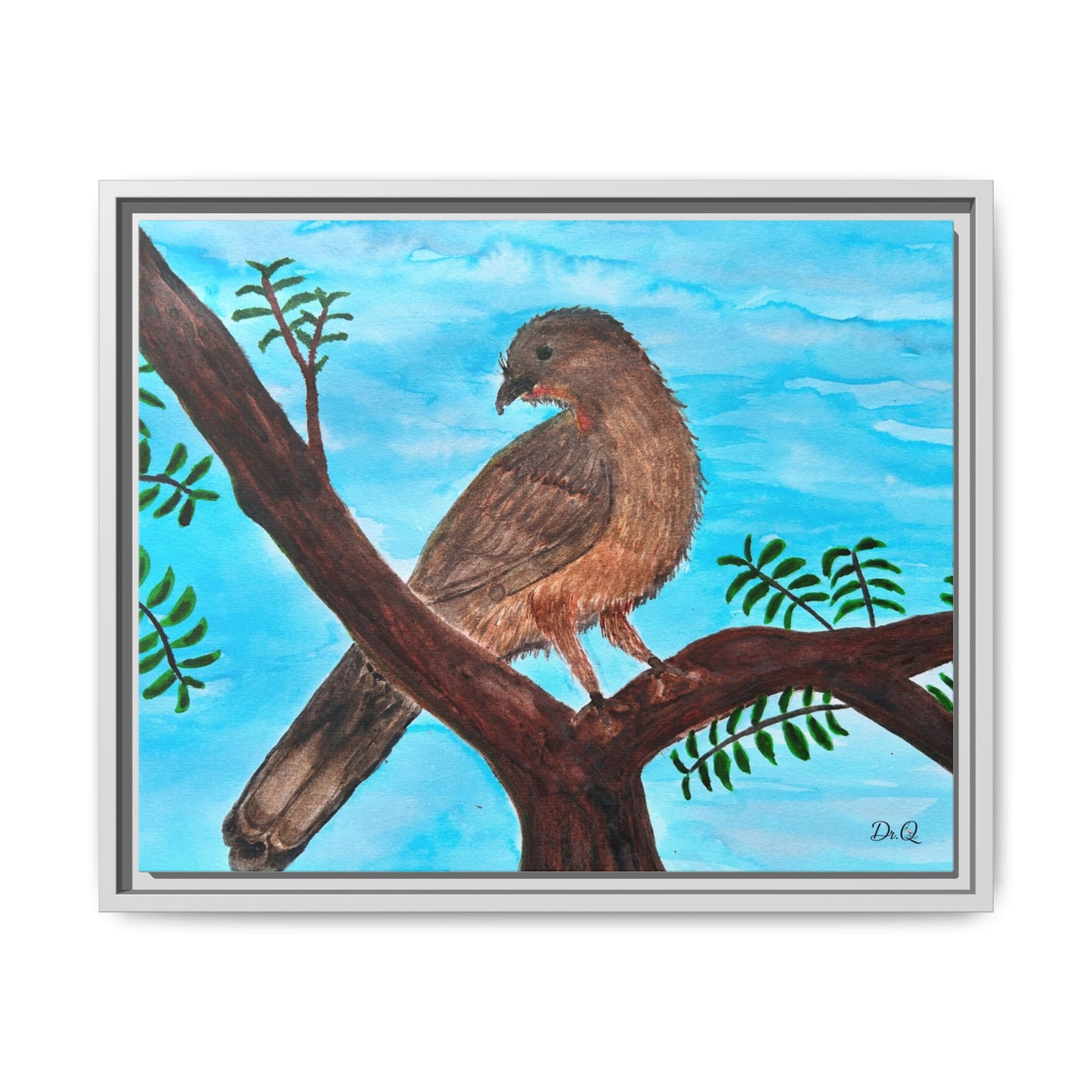 Chachalaca in the Scrubland Thicket - Watercolor Print