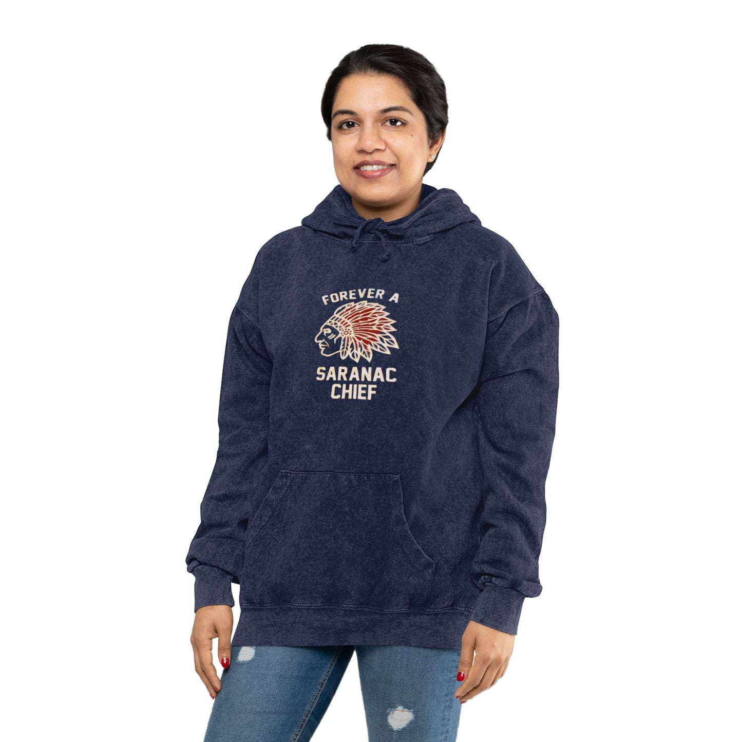 Forever a Saranac Chief Unisex Mineral Wash Hoodie