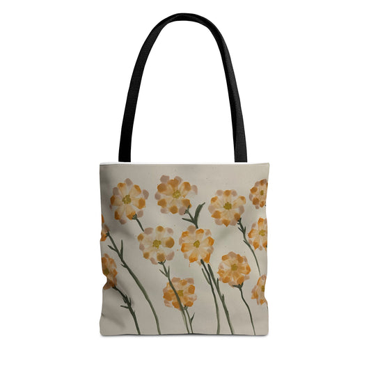 Yellow Orange Flowers Tote Bag (AOP)