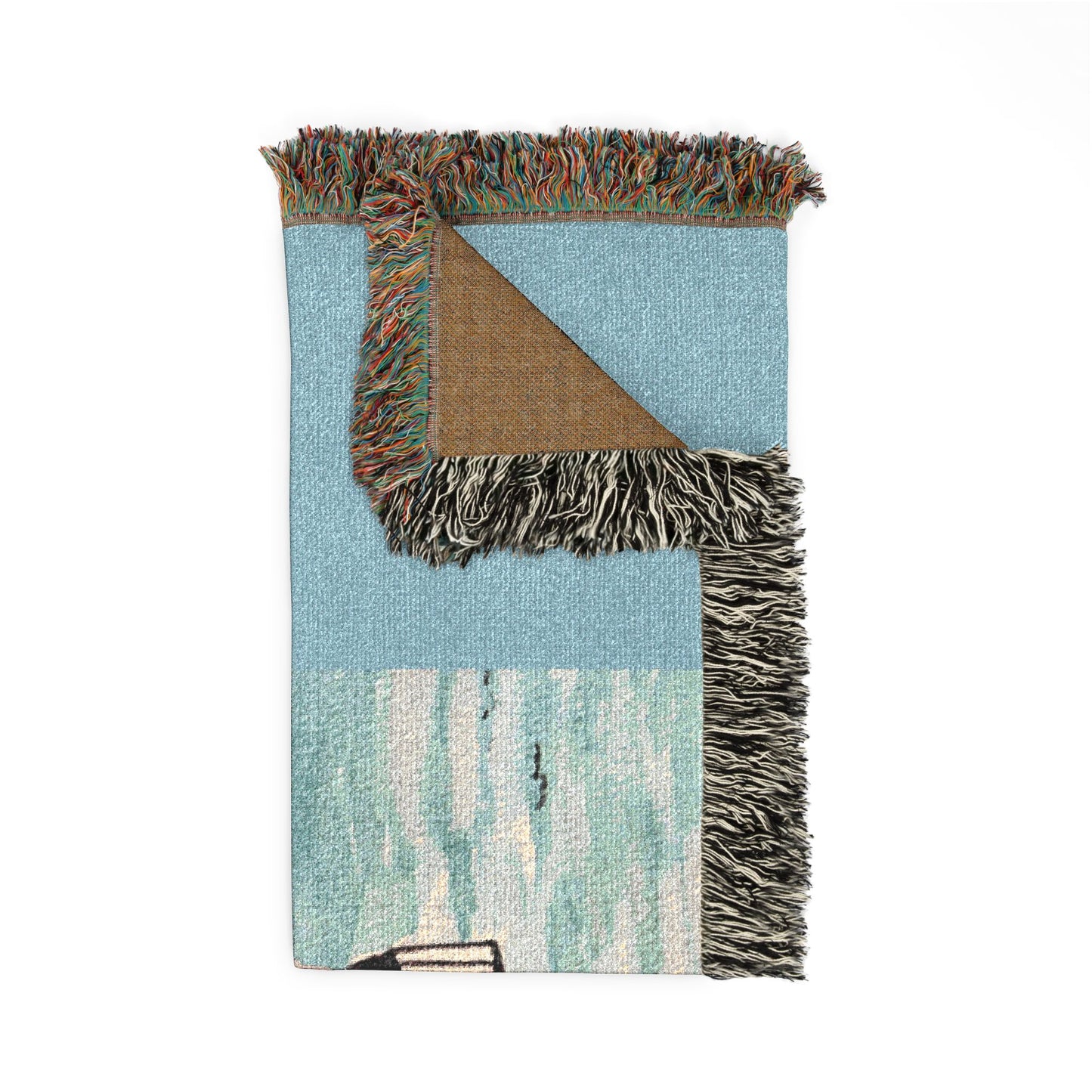 Port Isabel Lighthouse Woven Blanket — "Keep the Lights On" Coastal Throw