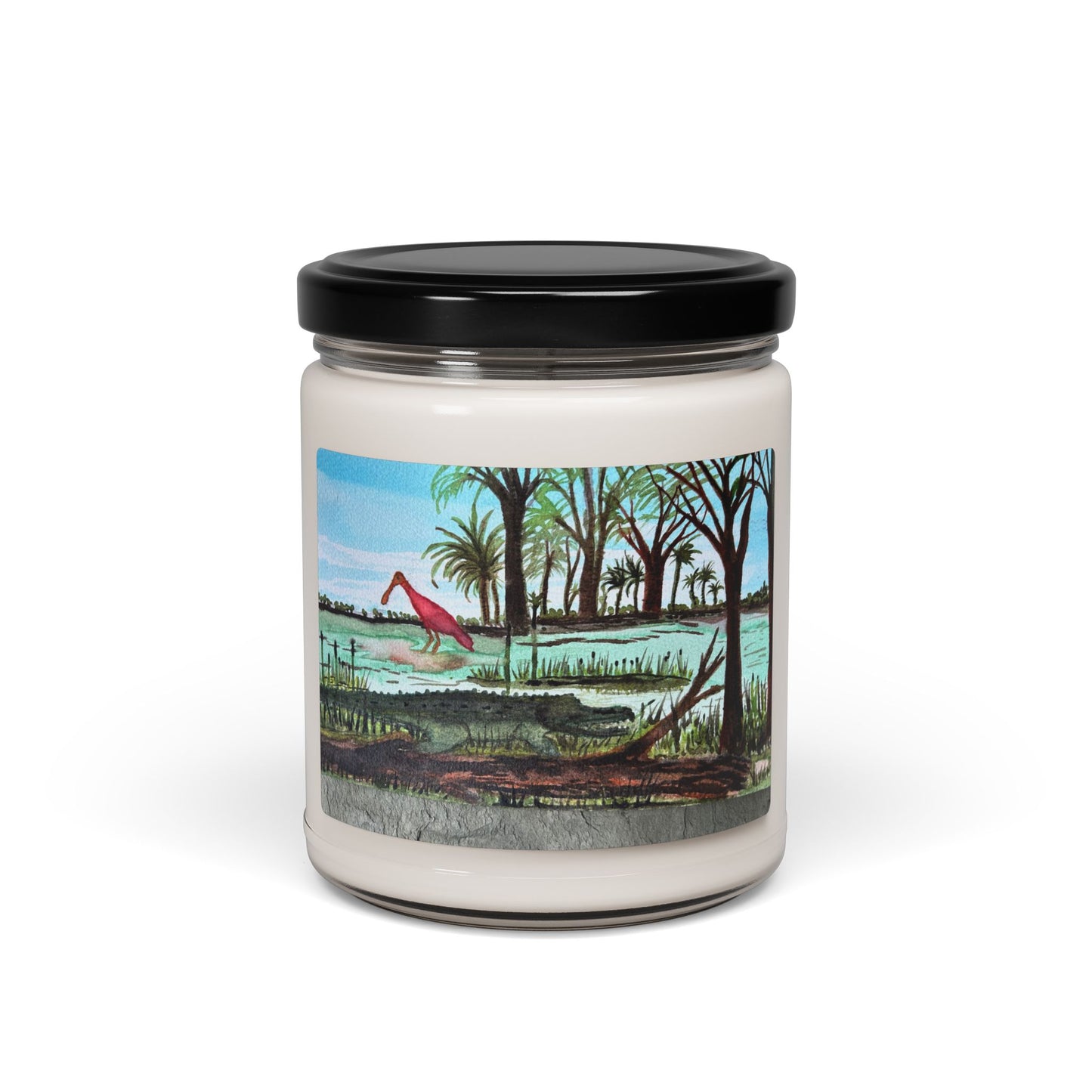 Roseate Spoonbill & Gator Scented Soy Candle — 9oz