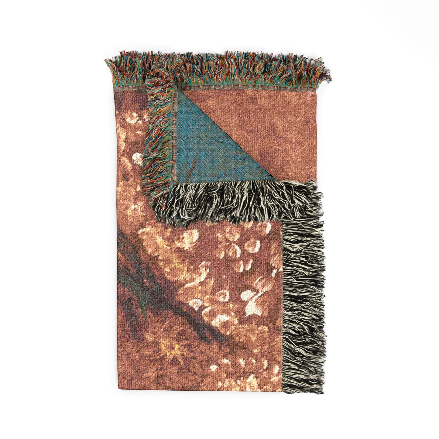 Floral Burst Woven Blanket — Cozy Abstract Swirl Throw by Dr. Q