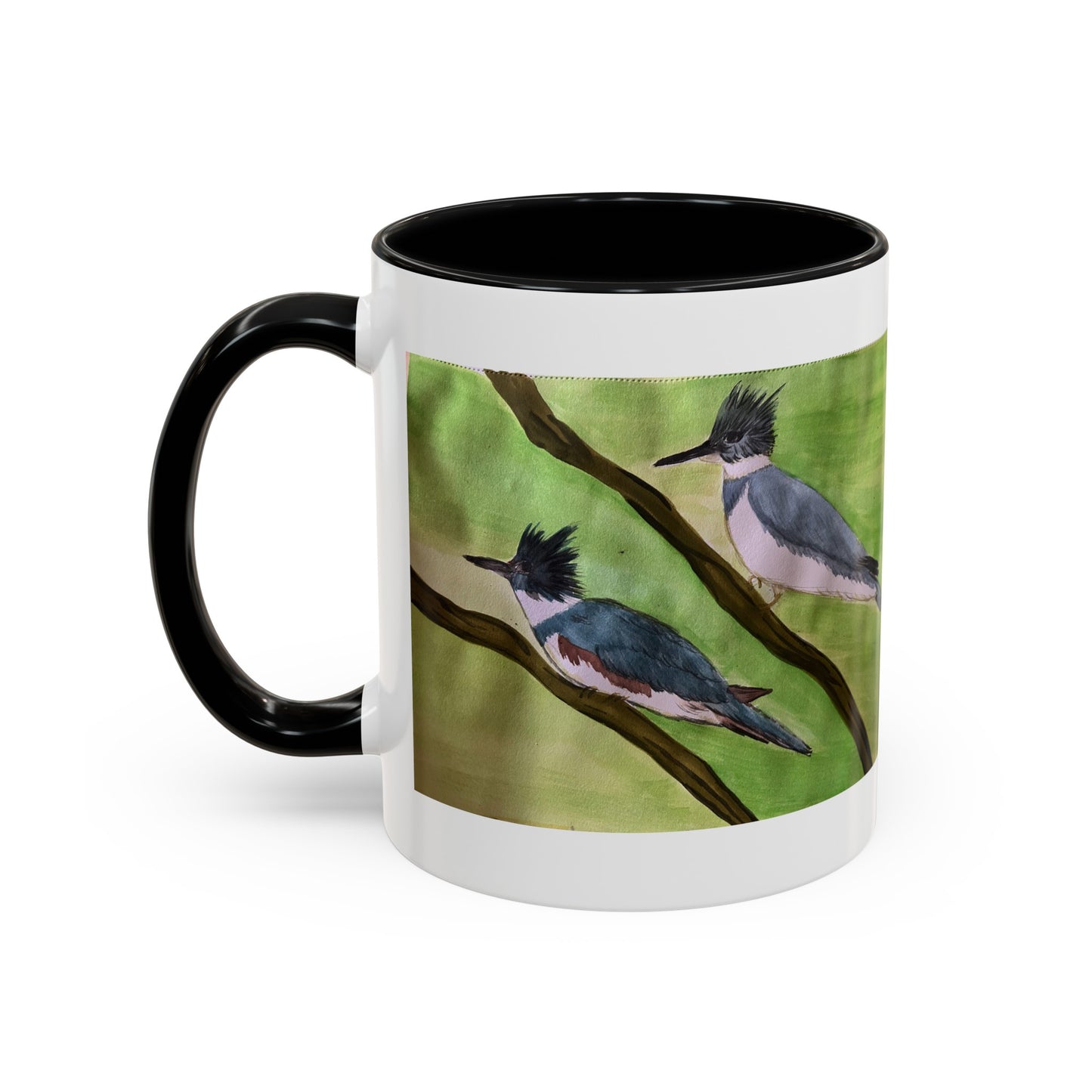 Belted King Fisher Accent Coffee Mug (11, 15oz)