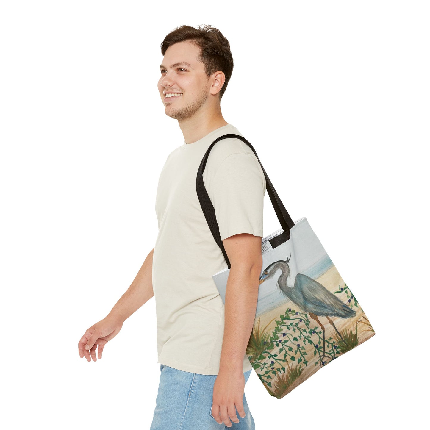 Blue Heron Juvenile Tote Bag (AOP)