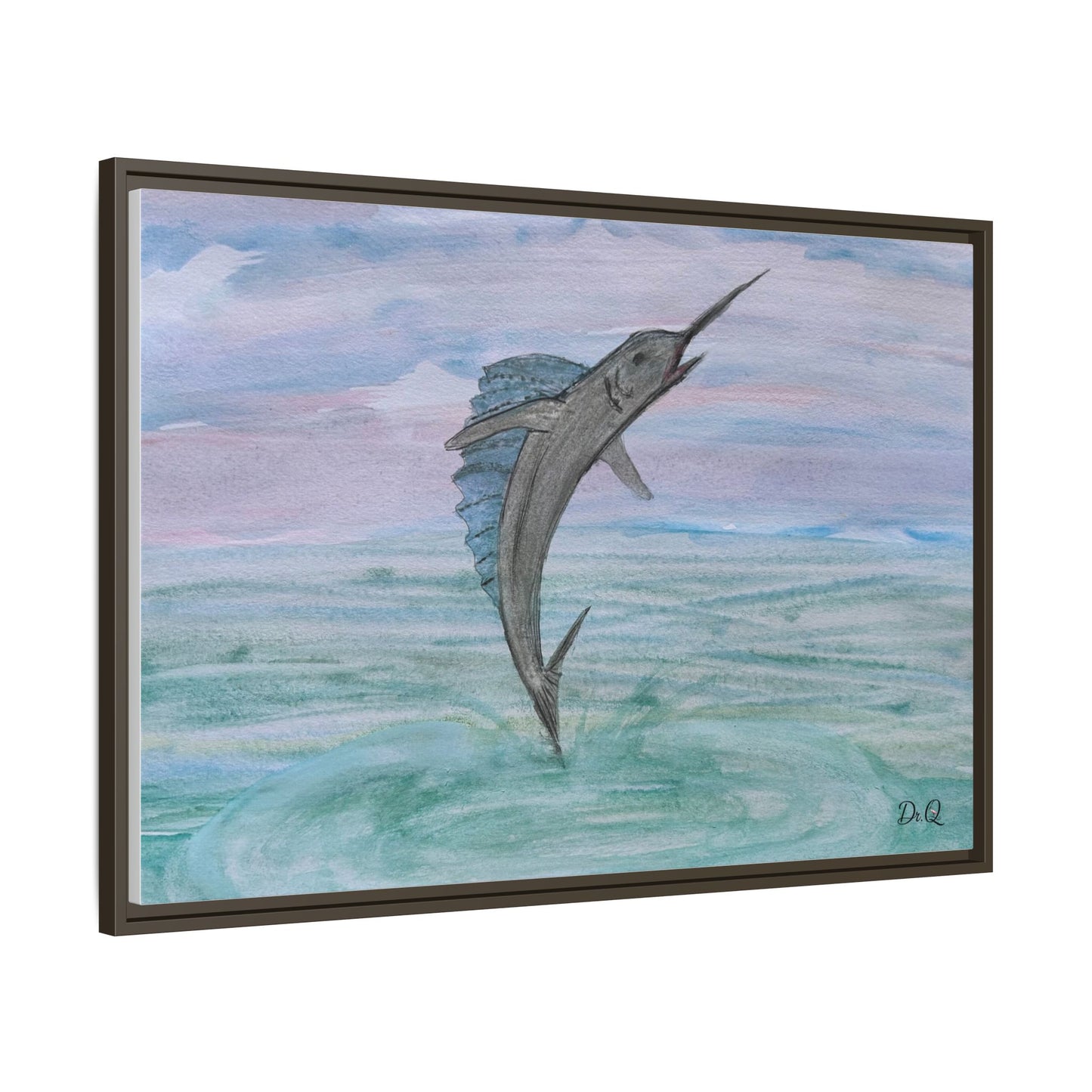 Leaping Marlin Seascape Wall Art