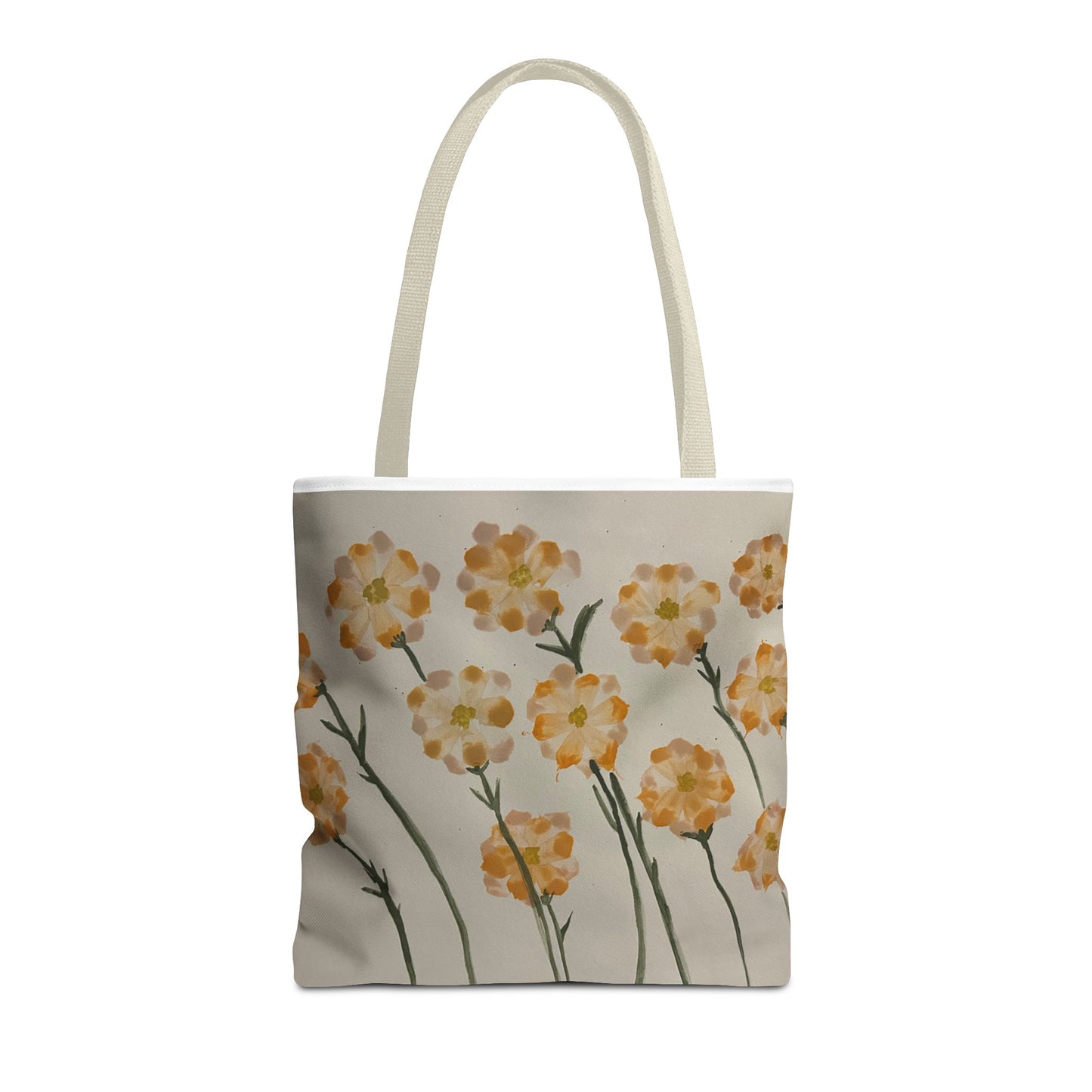 Yellow Orange Flowers Tote Bag (AOP)