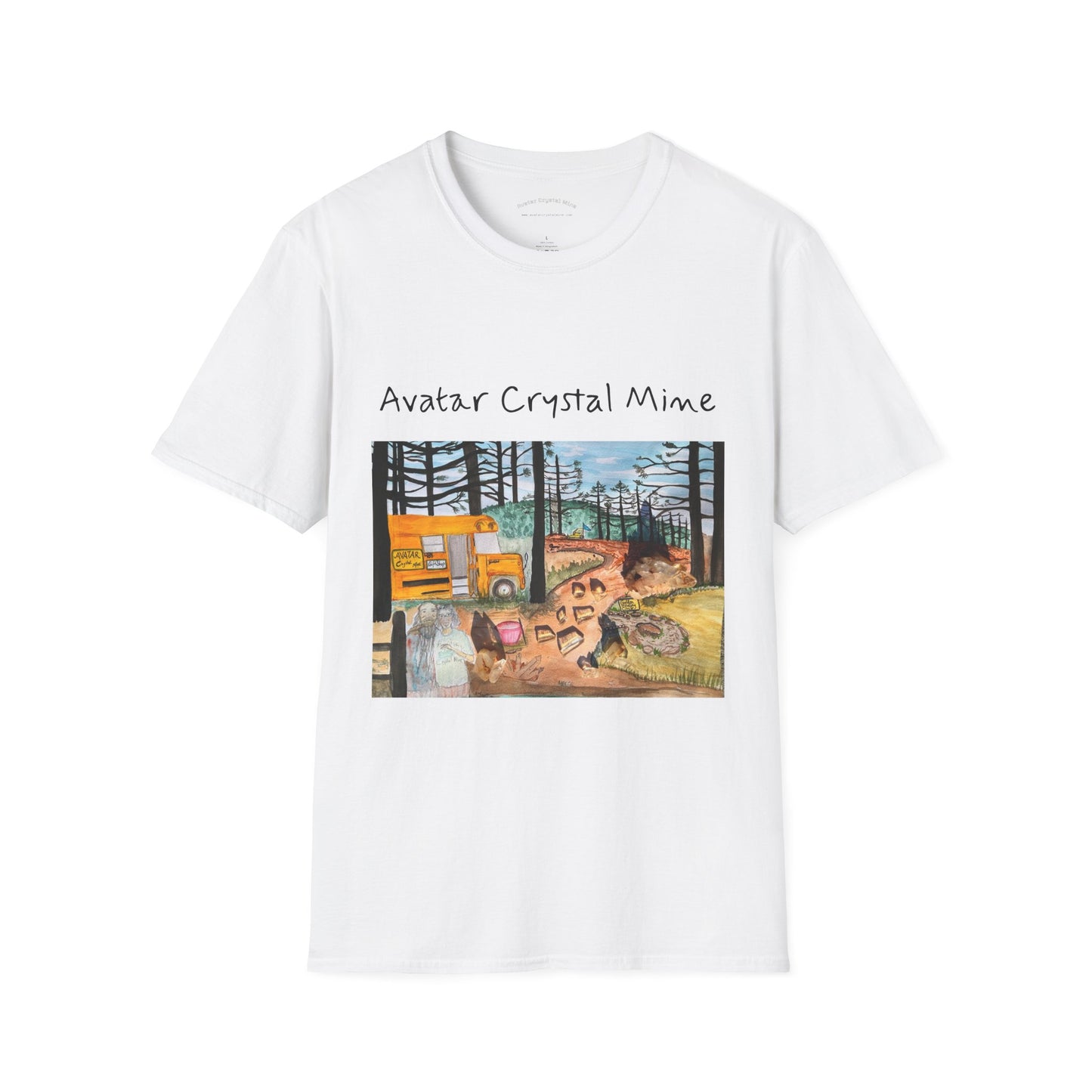 "Avatar Crystal Mine" Mother Nature-Inspired Graphic Tee, Cozy Casual Style for Nature Lovers, Perfect Gift for Earth Day, Hiking, Camping, and Everyday Wear