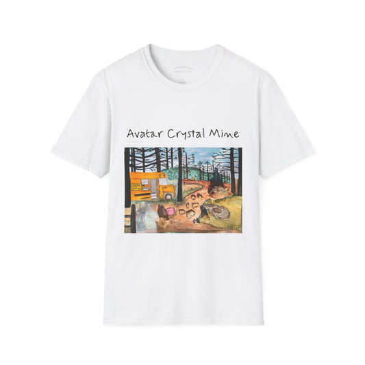 "Avatar Crystal Mine" Mother Nature-Inspired Graphic Tee, Cozy Casual Style for Nature Lovers, Perfect Gift for Earth Day, Hiking, Camping, and Everyday Wear