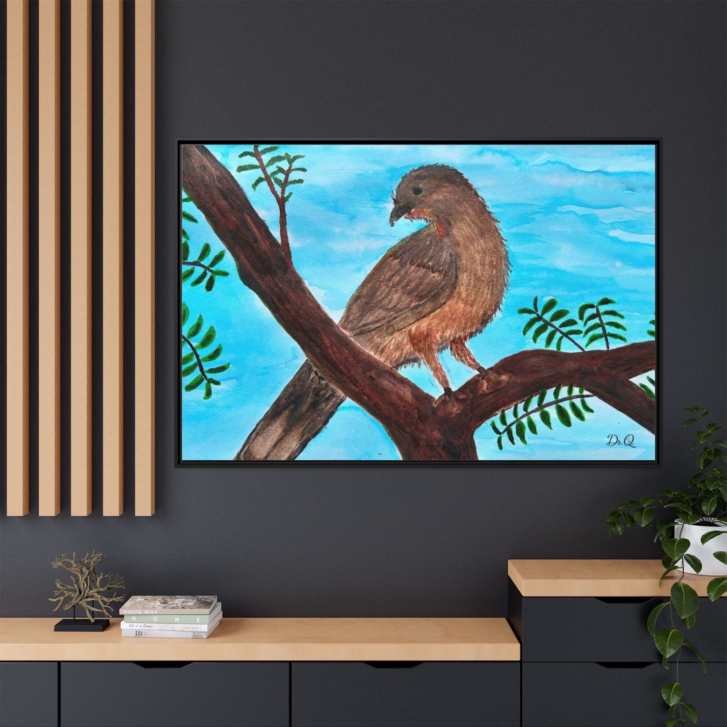 Chachalaca in the Scrubland Thicket - Watercolor Print