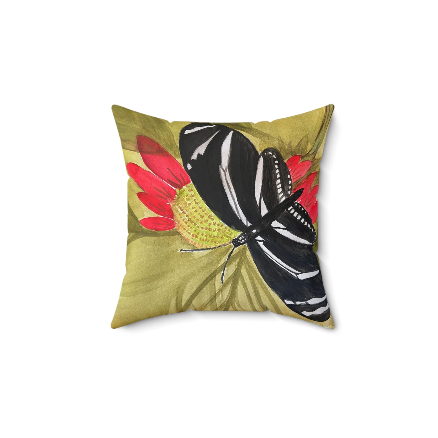 Butterfly Spun Polyester Square Pillow