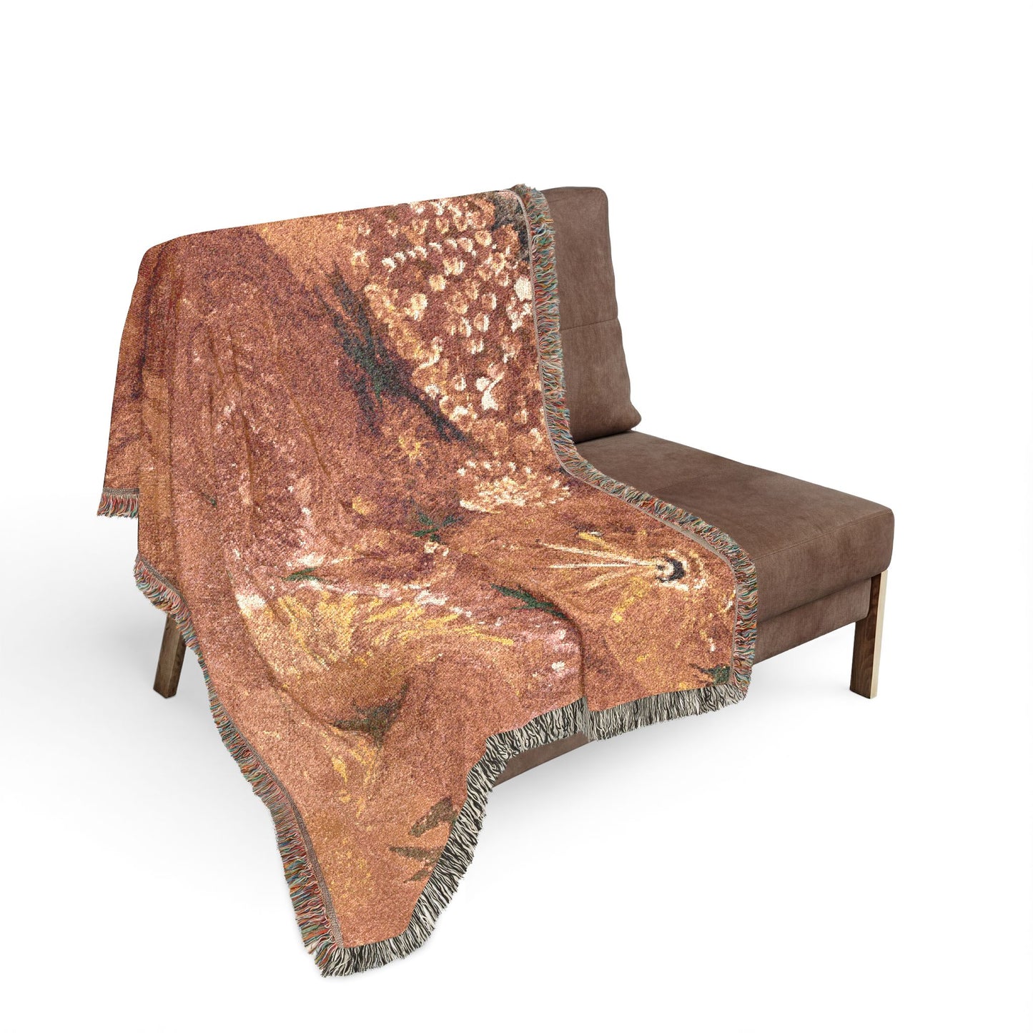 Floral Burst Woven Blanket — Cozy Abstract Swirl Throw by Dr. Q