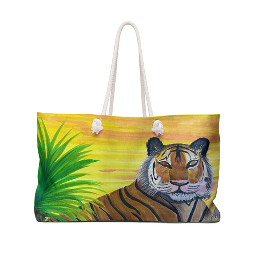 Tiger Watercolor Weekender Bag