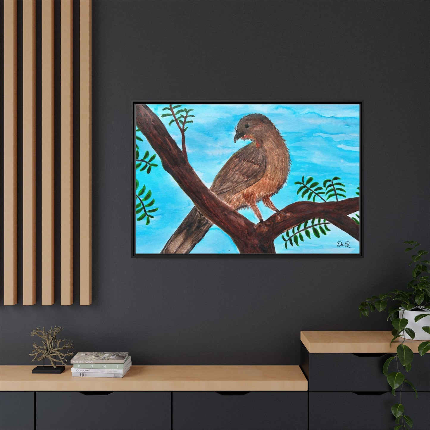 Chachalaca in the Scrubland Thicket - Watercolor Print