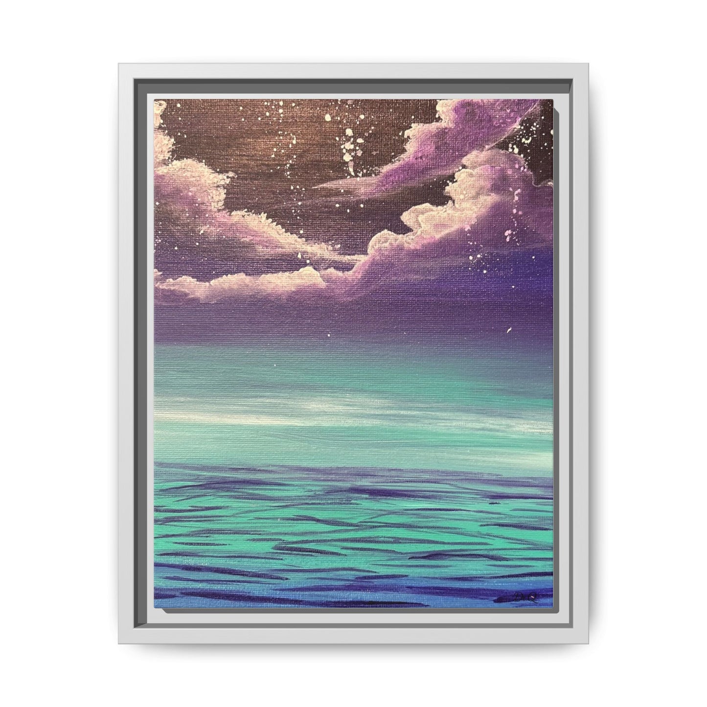 Night Sky Matte Canvas, Framed (Multi-color)