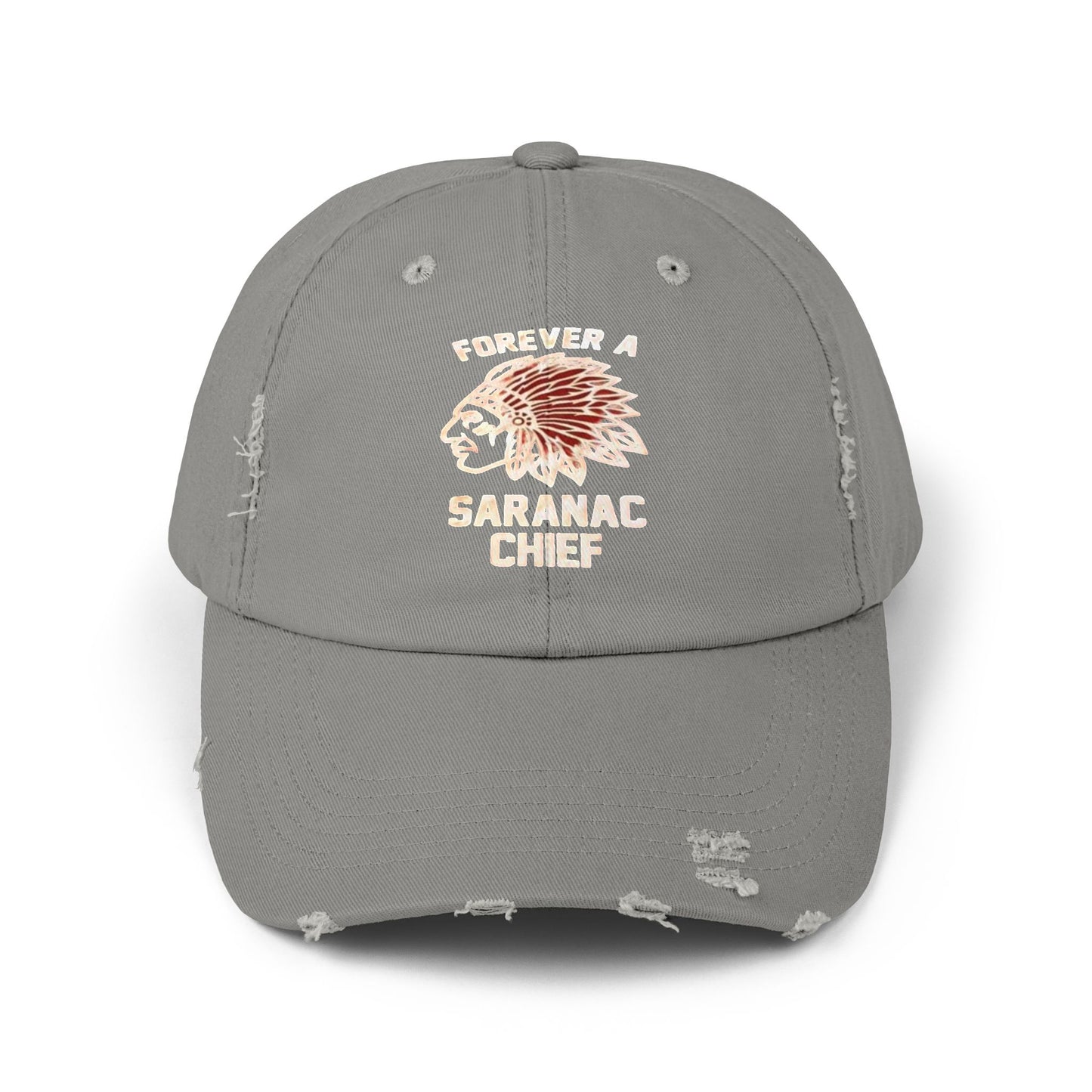 Forever a Saranac Chief Unisex Distressed Cap