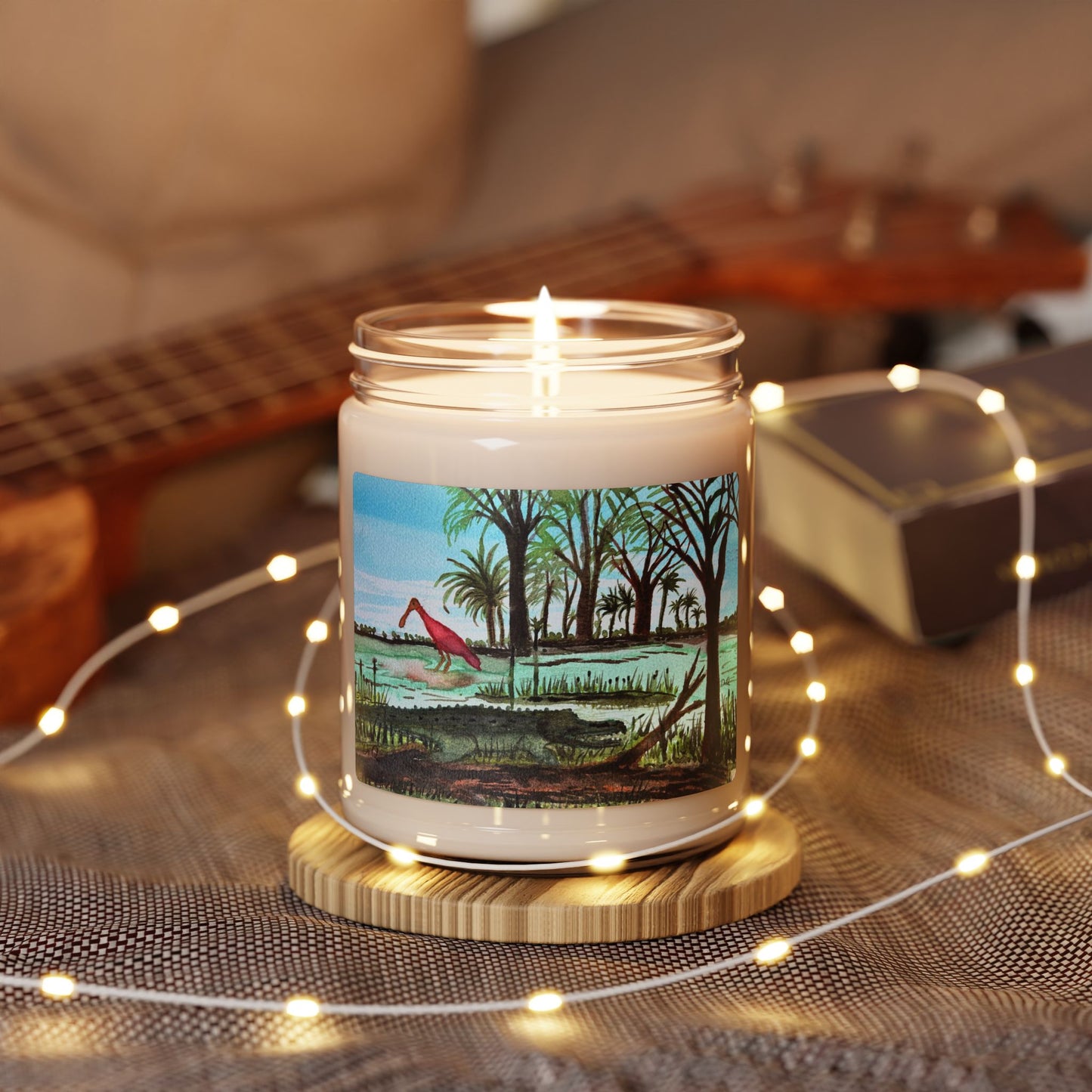 Roseate Spoonbill & Gator Scented Soy Candle — 9oz