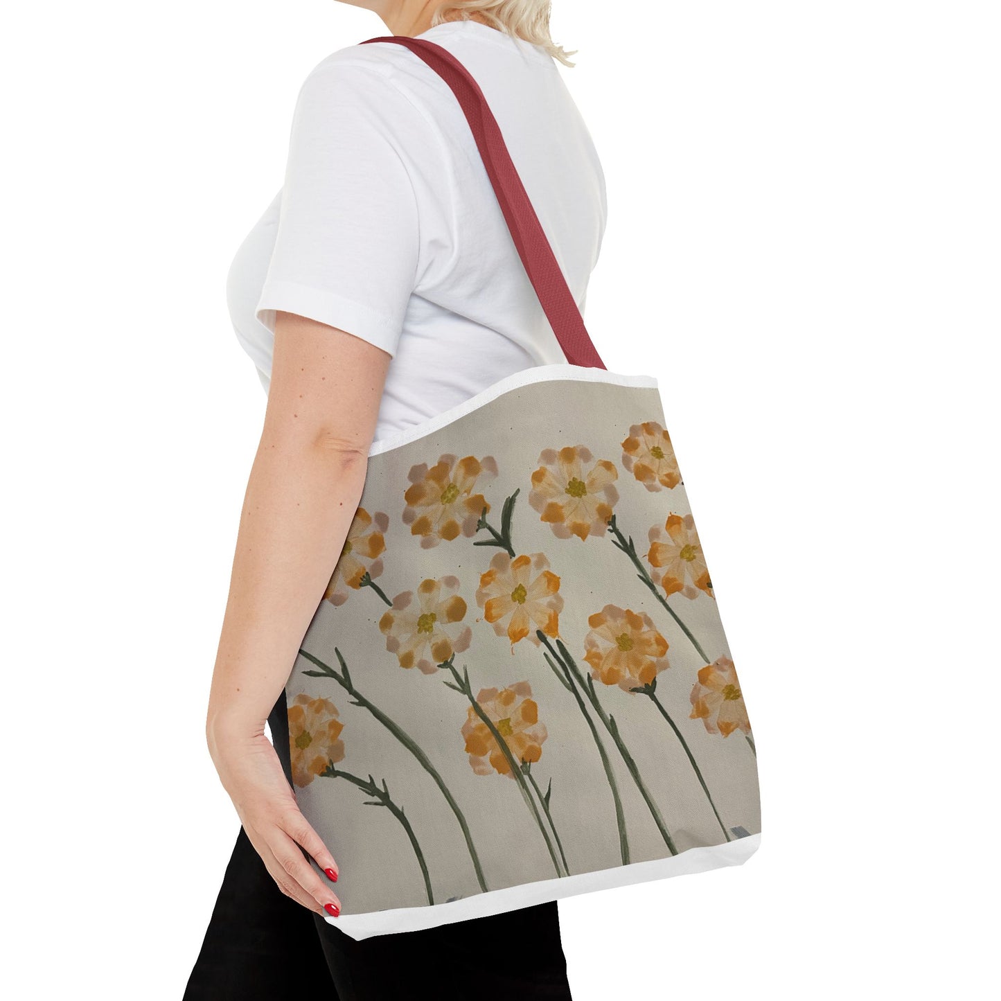 Yellow Orange Flowers Tote Bag (AOP)