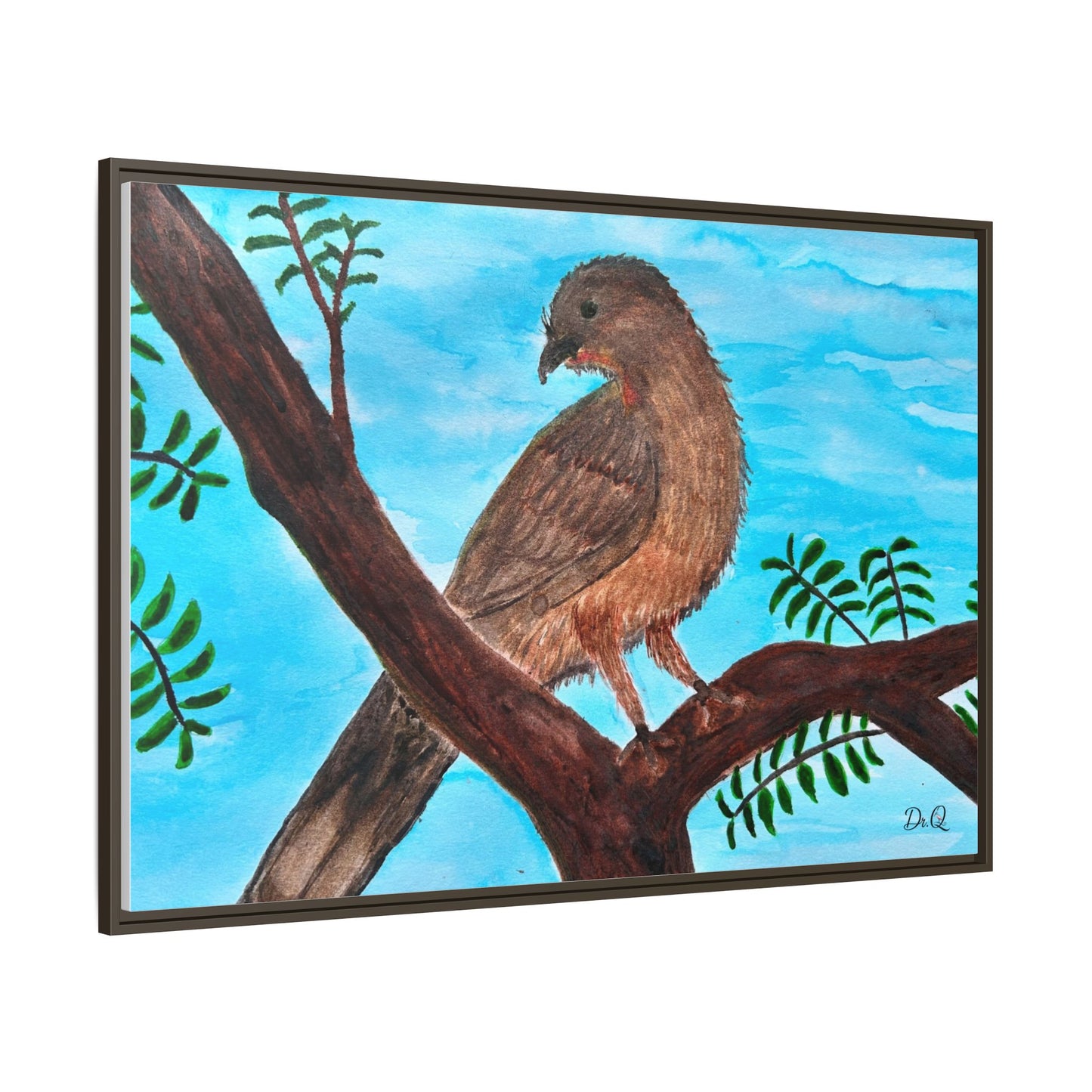 Chachalaca in the Scrubland Thicket - Watercolor Print