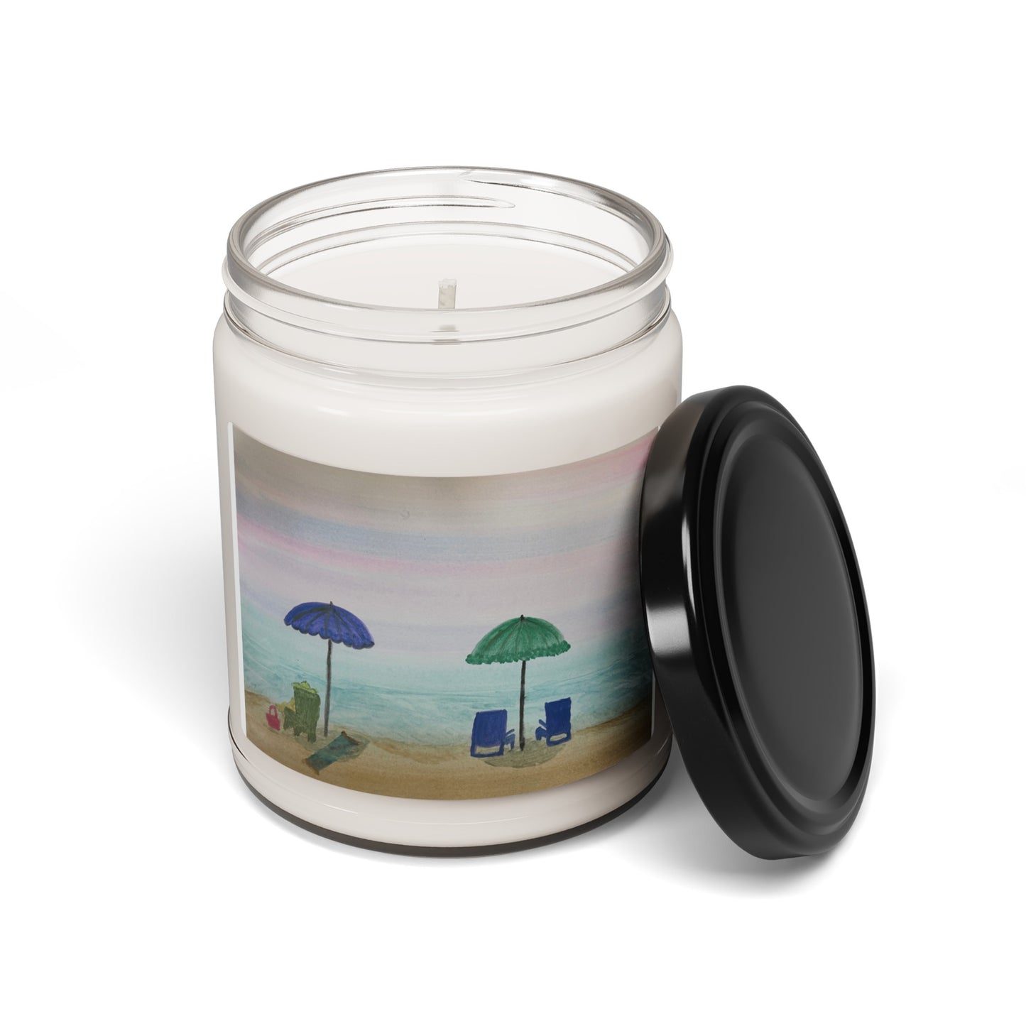 Beach Umbrellas Scented Soy Candle, 9oz