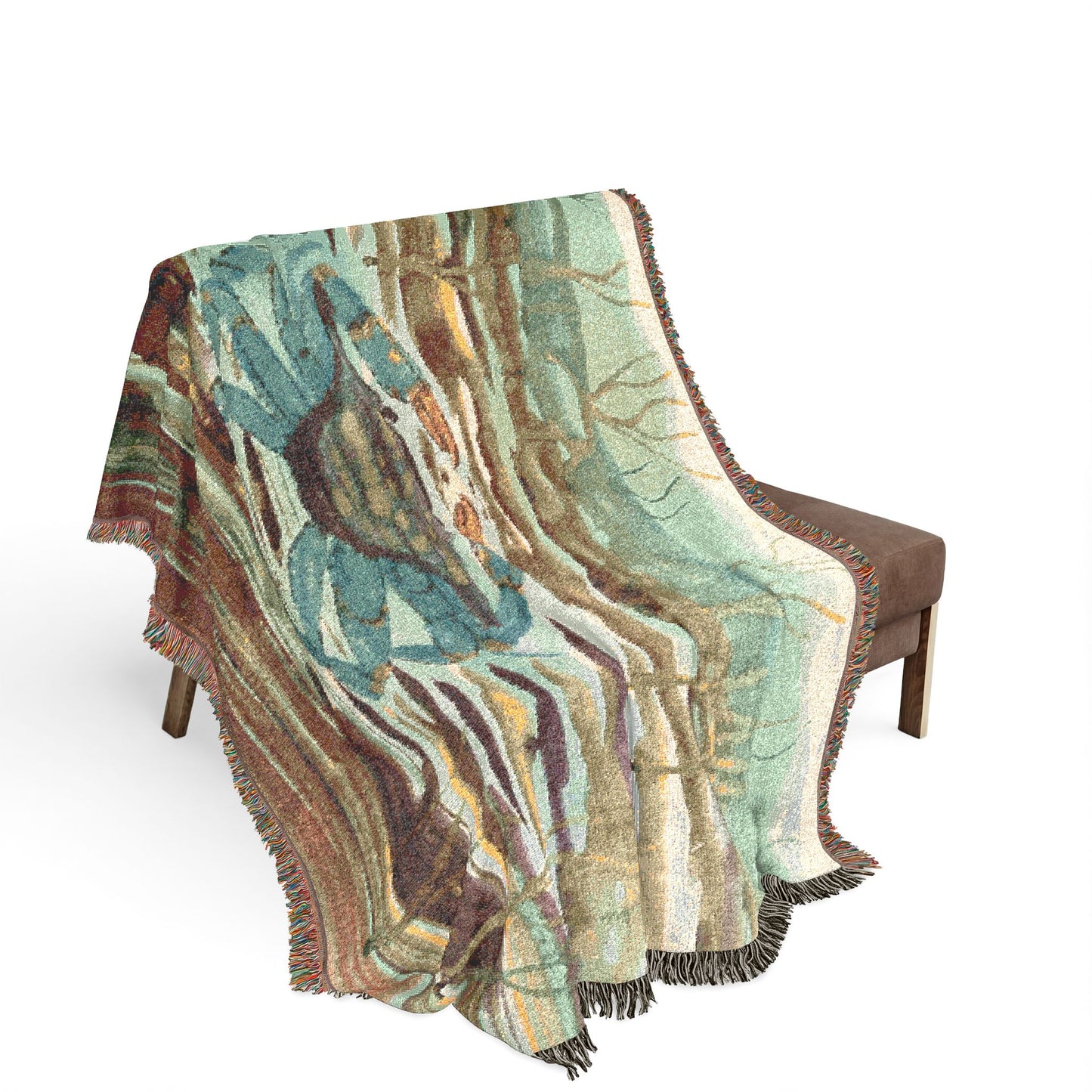 Blue Crab Coastal Woven Blanket – Nautical Beach Throw for Ocean Lovers