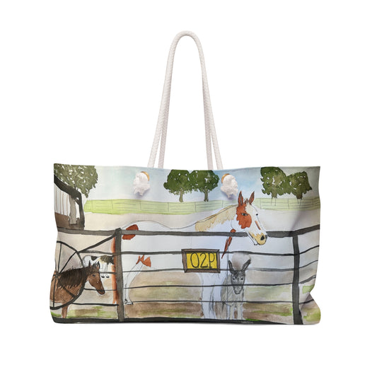 "Out 2 Pasture" Horse-Themed Weekender Bag, Stylish Travel Tote, Perfect for Equestrian Enthusiasts, Great Gift for Horse Lovers, Weekend Getaways, [...]