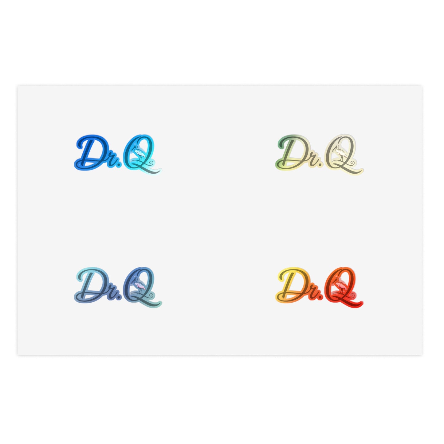 Dr. Q Decorative Sticker Sheet — Elegant Monogram Planner & Label Stickers