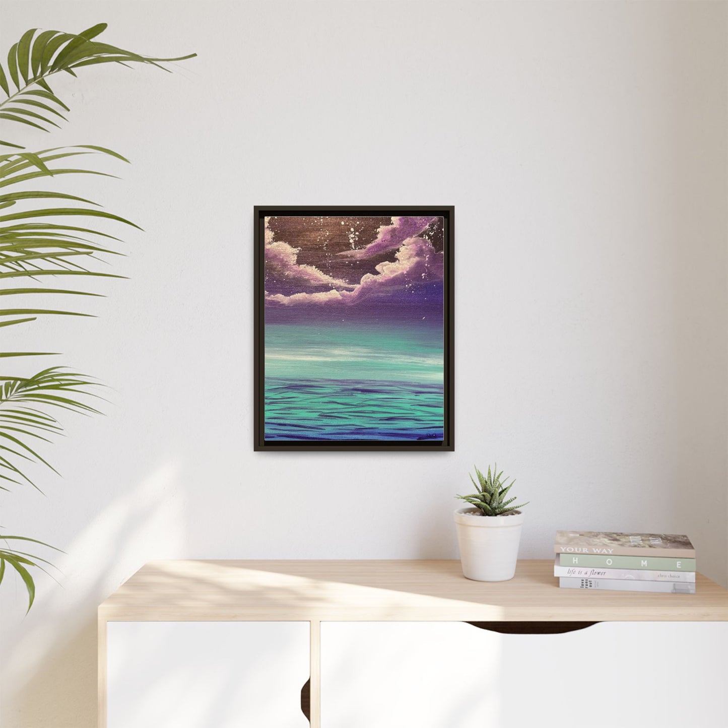 Night Sky Matte Canvas, Framed (Multi-color)